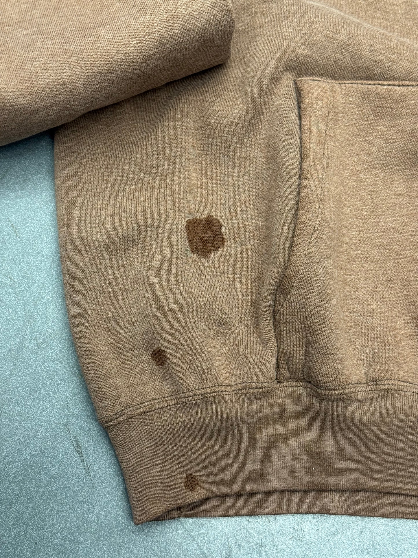 90S STUSSY EMBROIDERED SIDE LOGO HOODIE (MADE IN USA STUSSY TAG)