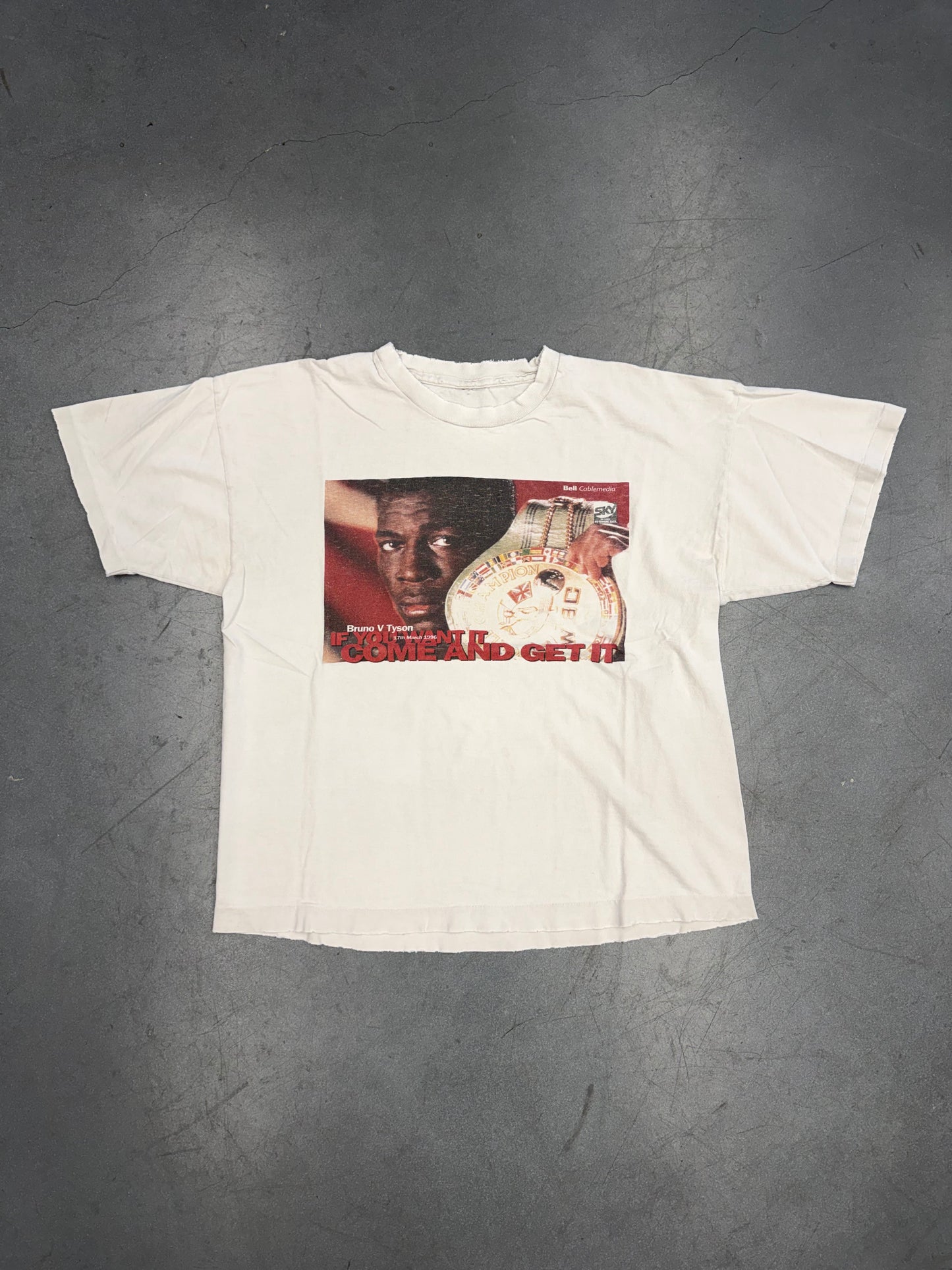 1996 BRUNO V TYSON "IF YOU WANT IT COME AND GET IT" TEE (PULLED TAG)