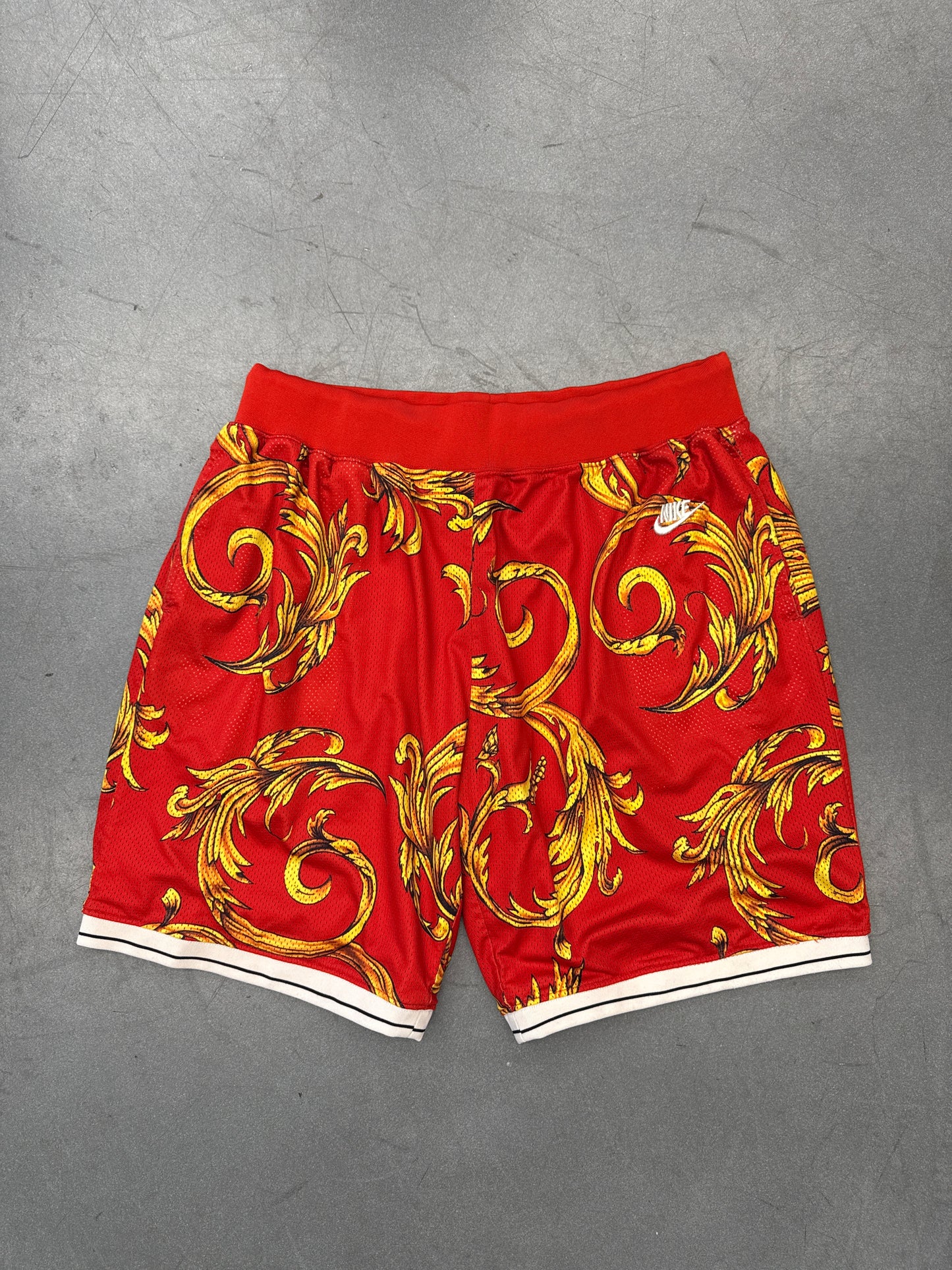 SS14 NIKE X FOAMPOSITE DRAGON BASKETBALL SHORTS - RED