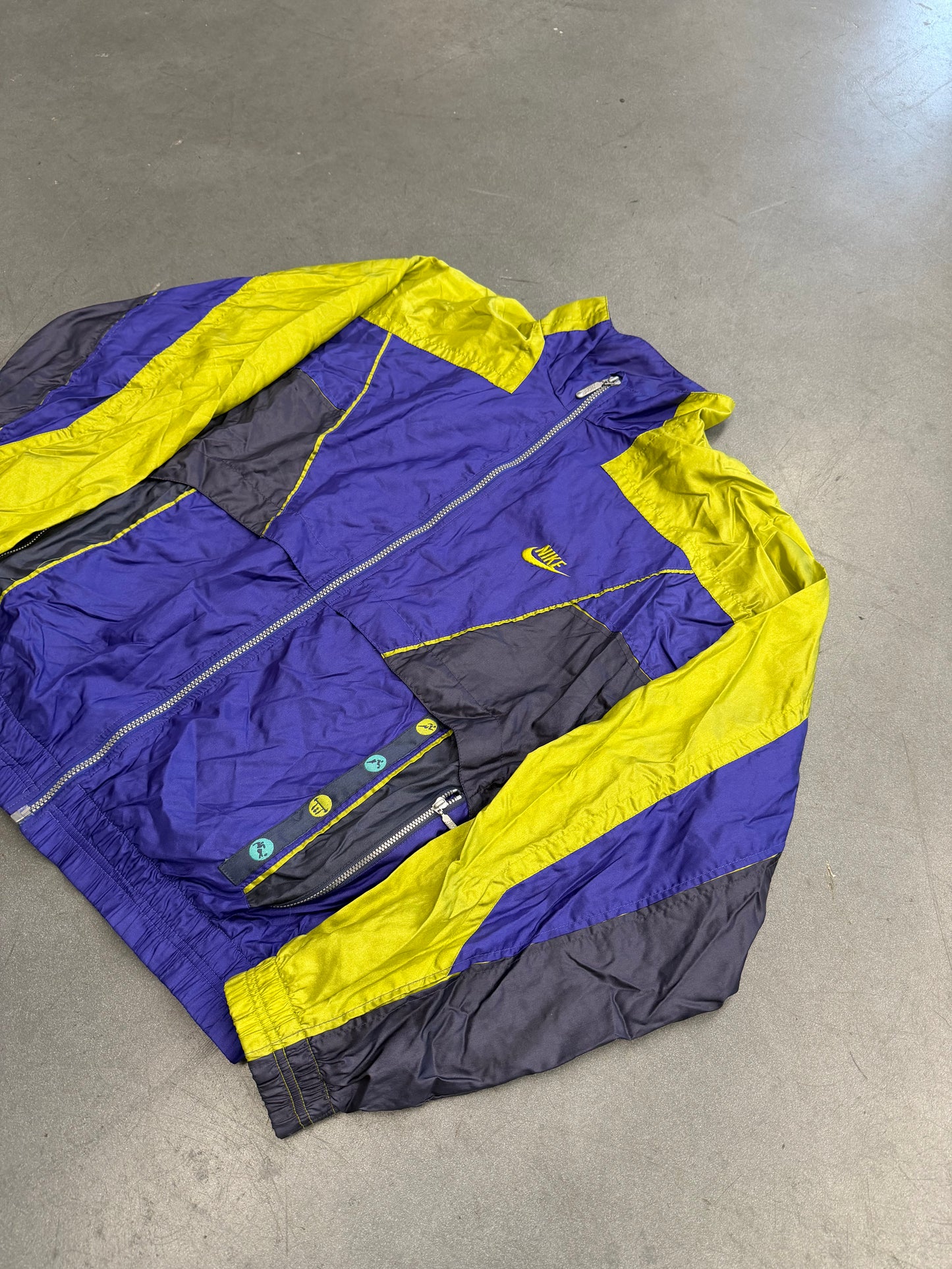 90S NIKE THERE IS NO FINISH LINE COLORBLOCK ZIP-UP WINDBREAKER