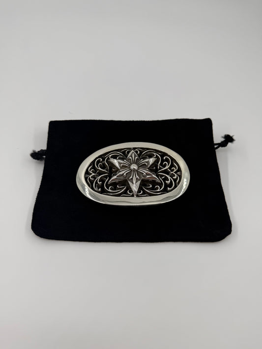 CHROME HEARTS 1.5" LARGE SILVER STAR BUCKLE