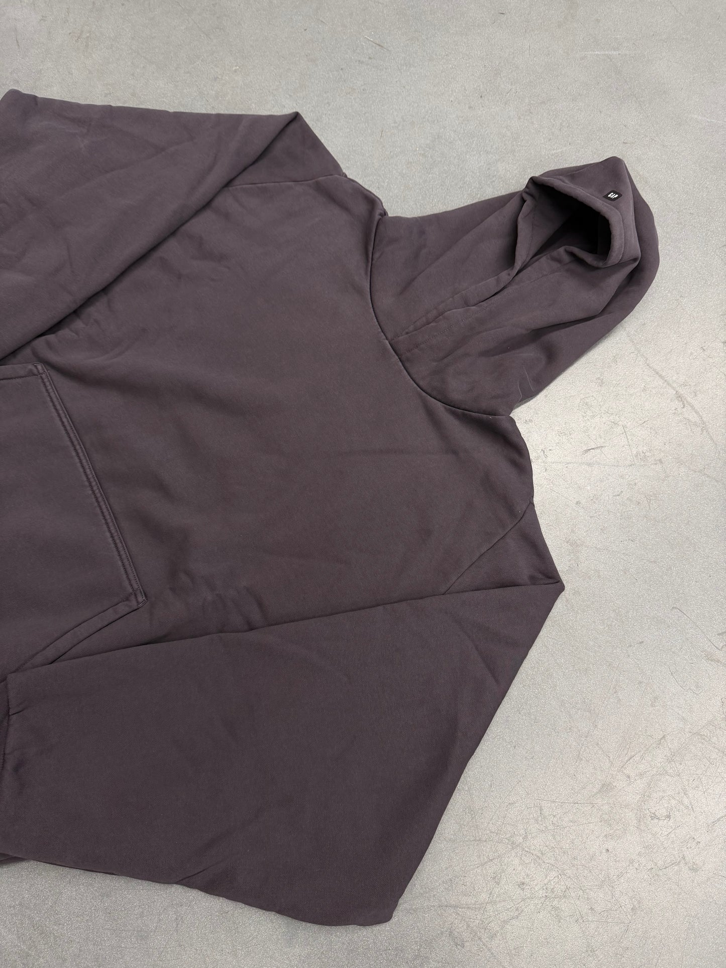 SS22 YEEZY GAP LOGO SHRUNKEN HOODIE - BLACK (2XL) (NEW)