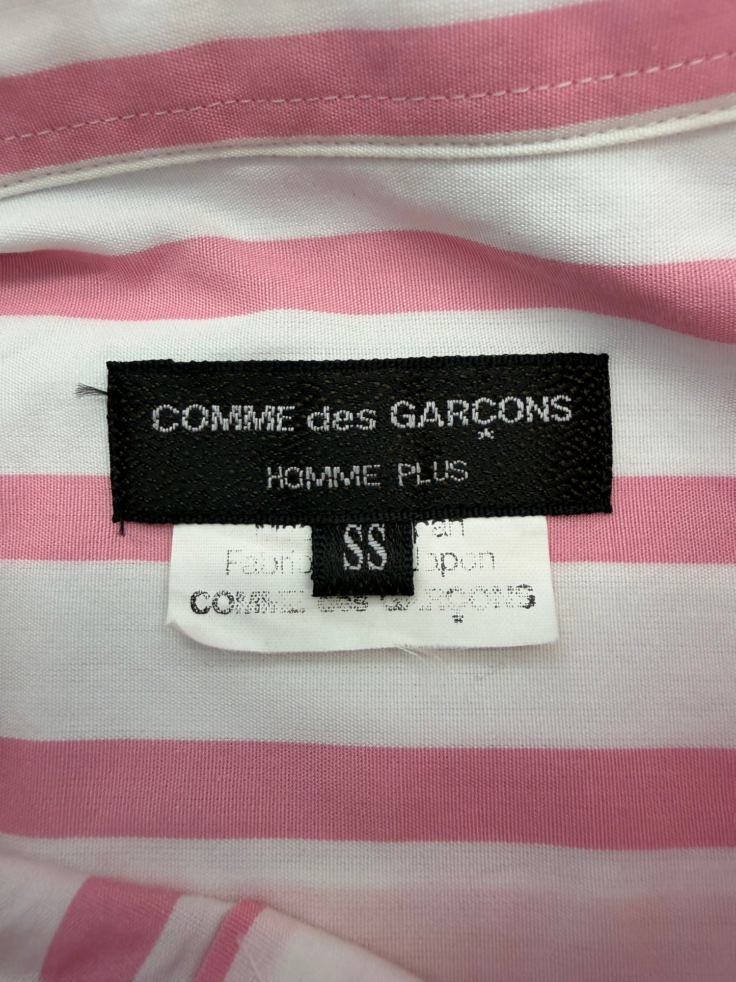 SS06 COMME DES GARCONS HOMME PLUS X THE ROLLING STONES BUTTON UP STRIPED SHIRT