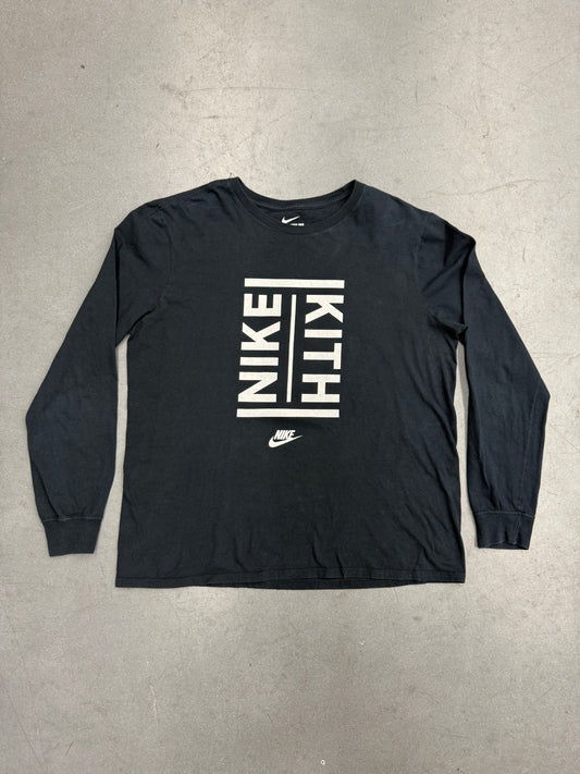 KITH NIKE AIR FORCE 1 LS TEE - BLACK (L)
