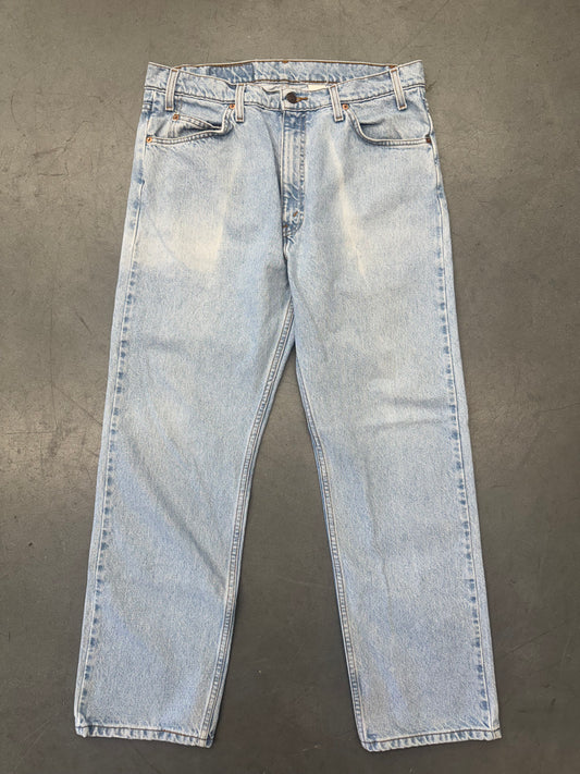 80S LEVI'S 505 ORANGE TAB 20505-0217 LIGHT WASH JEANS (36X30)