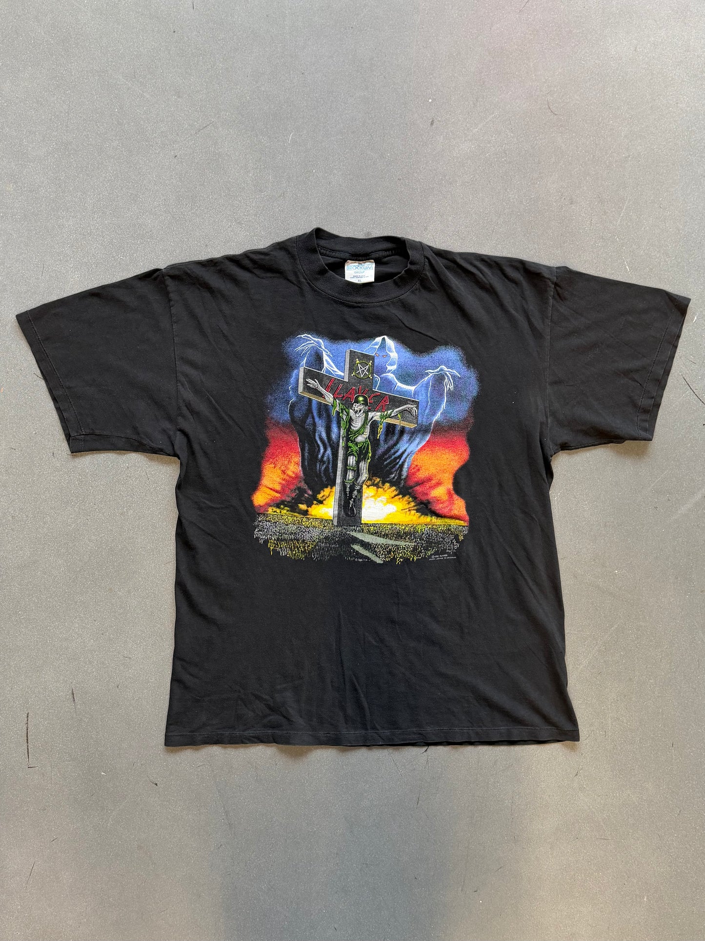 1991 SLAYER TOURING IN THE ABYSS TEE (BROCKUM TAG)