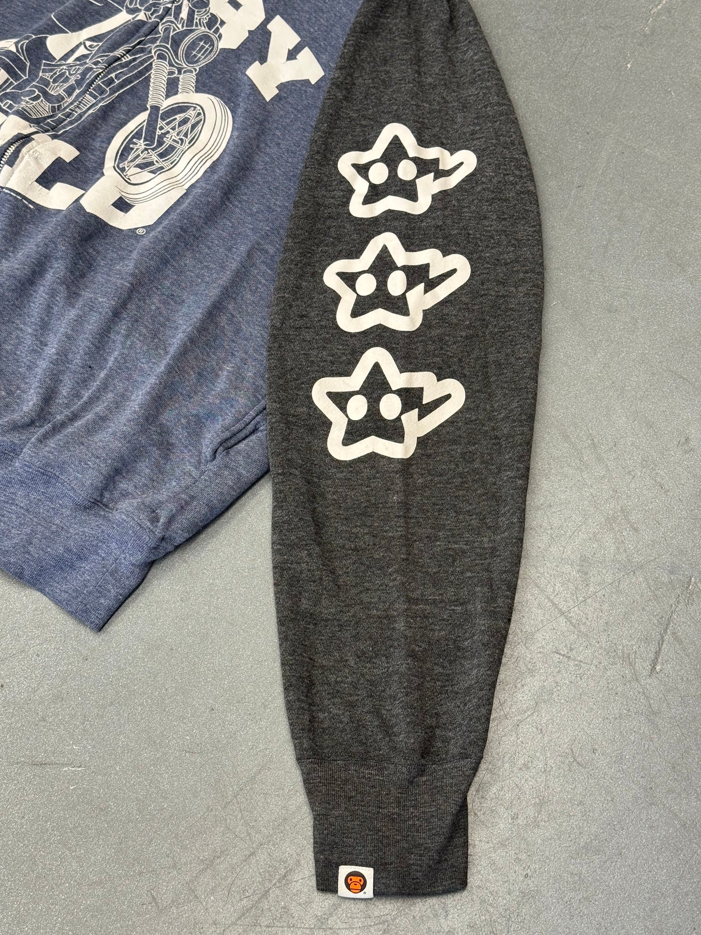 2007 BAPE BABY MILO MOTORCYCLE FULL ZIP HOODIE