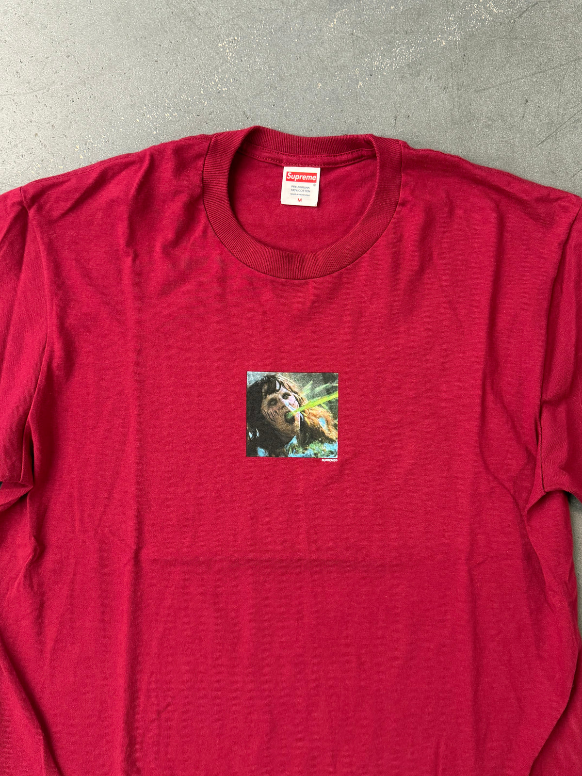 FW25 SUPREME THE EXORCIST PUKE TEE - CARDINAL