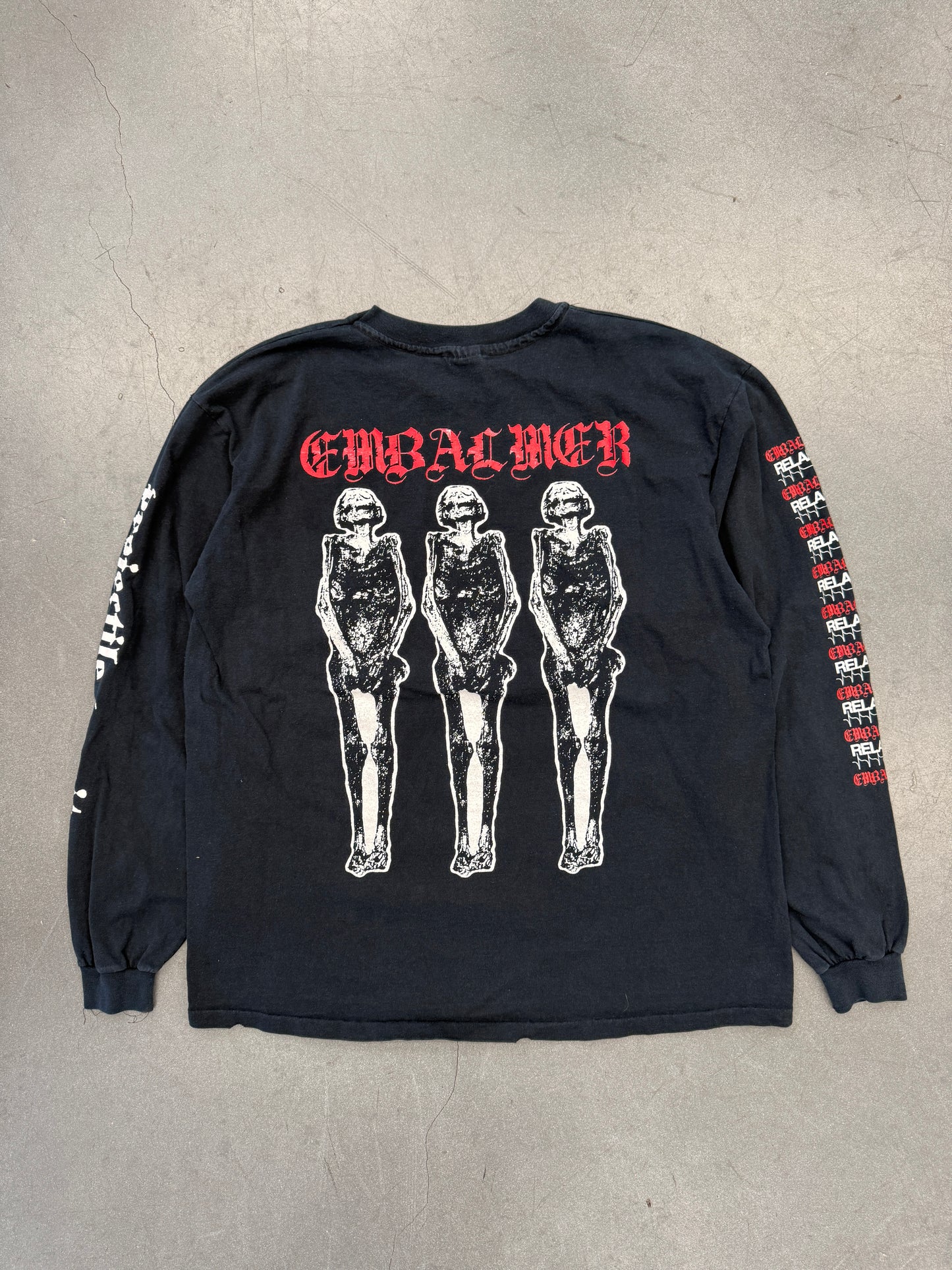 90'S EMBALMER PROJECTILE VOMIT RELAPSE RECORDS LONG SLEEVE TEE