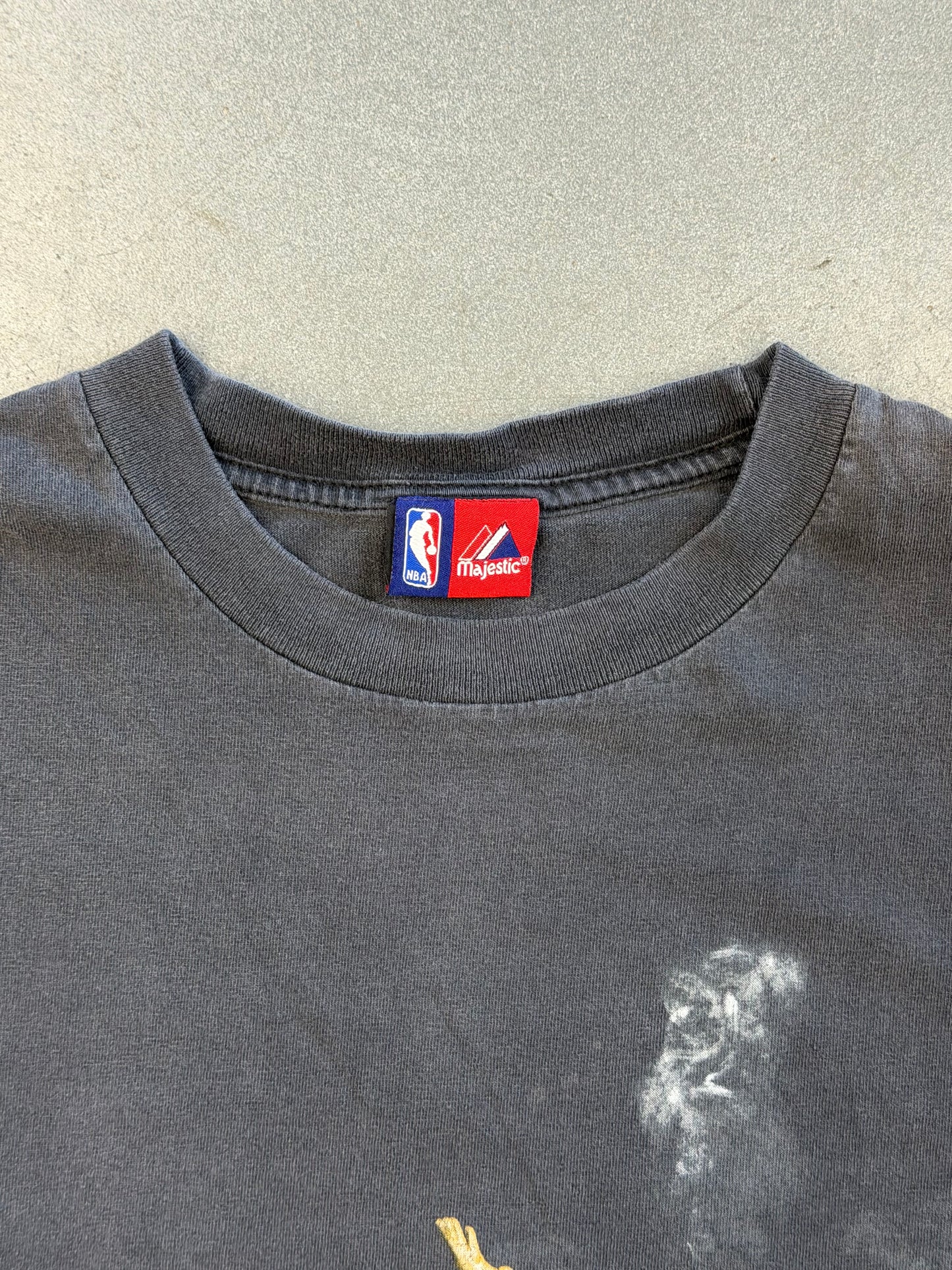 Y2K LEBRON JAMES WHERE GAMETIME HAPPENS CLEVELAND CAVALIERS TEE (MAJESTIC NBA TAG)