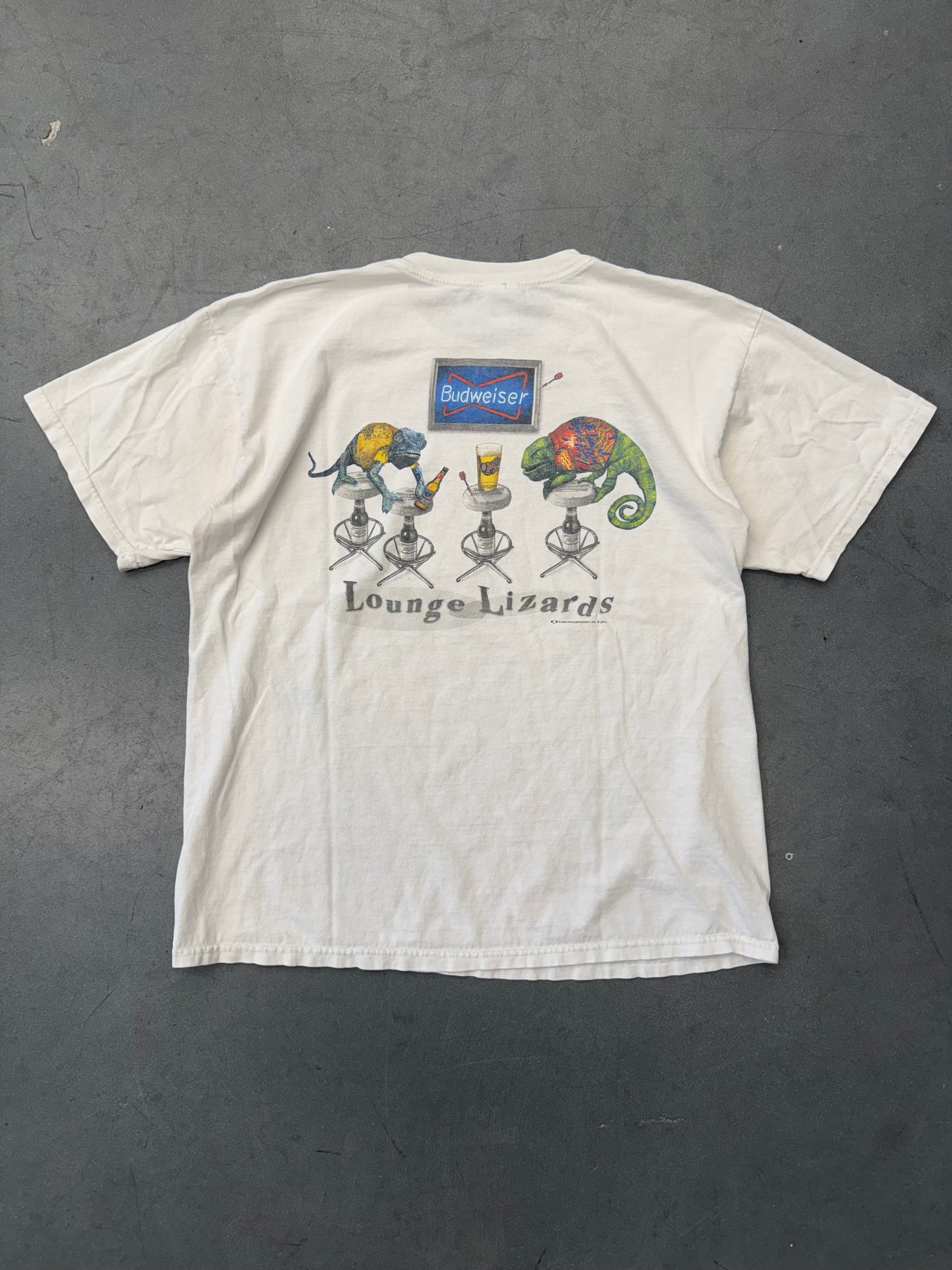 2000 BUDWEISER LOUNGE LIZARDS TEE (GILDAN ACTIVEWEAR TAG)