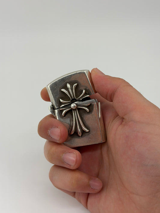 CHROME HEARTS SILVER CROSS ZIPPO LIGHTER