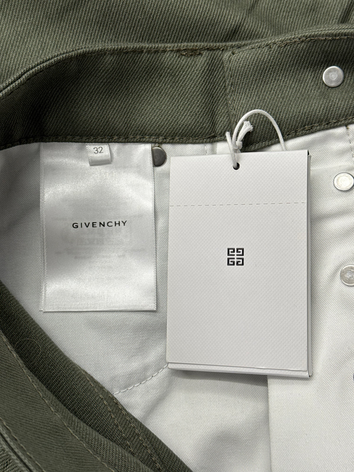 SS26 GIVENCHY SEAM OVERDYED JEANS - SALVIA