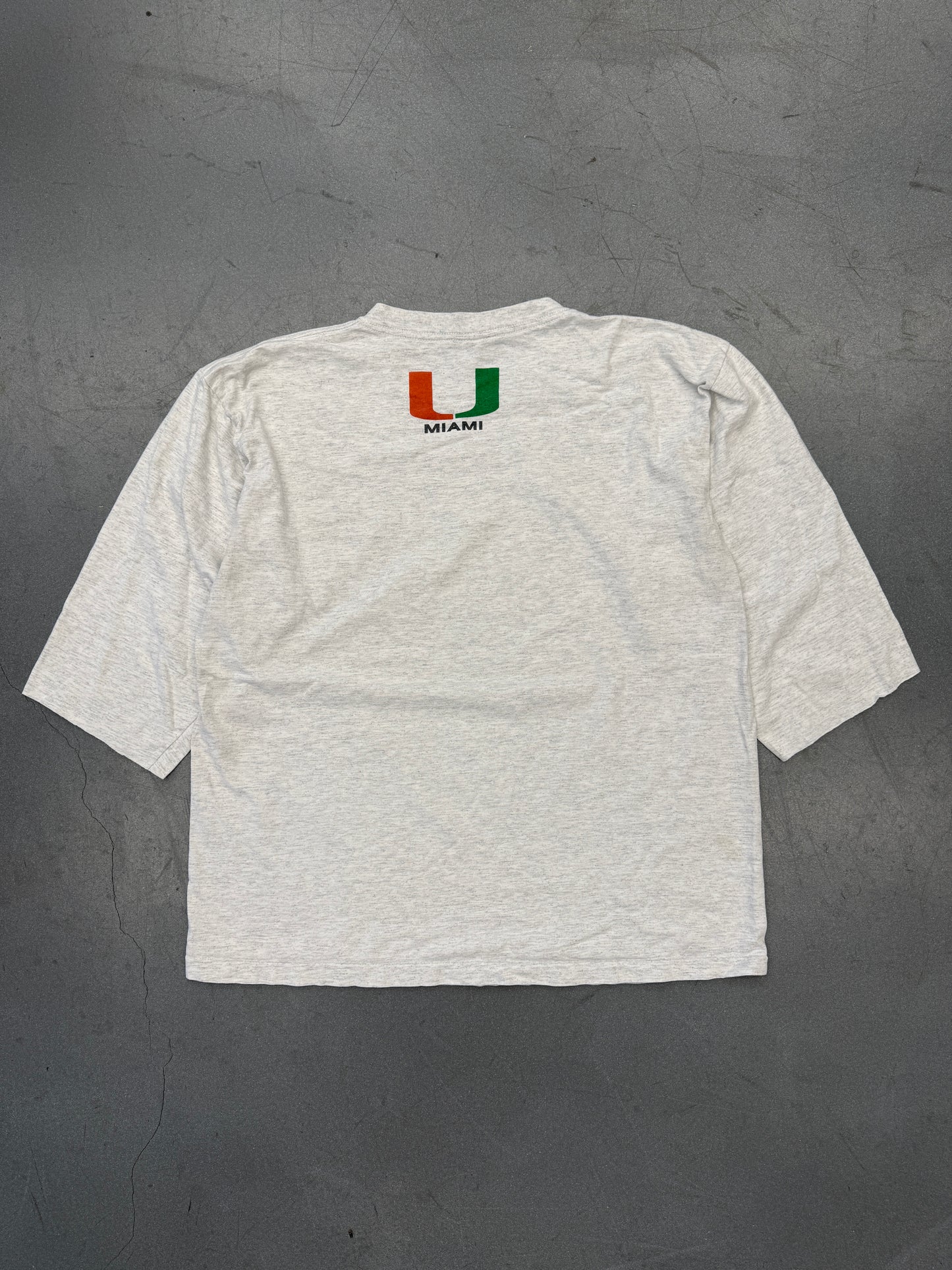 1993 UNIVERSITY OF MIAMI HURRICANES TEAM CLOUD TEE (CARIBBEAN SOUL TAG)