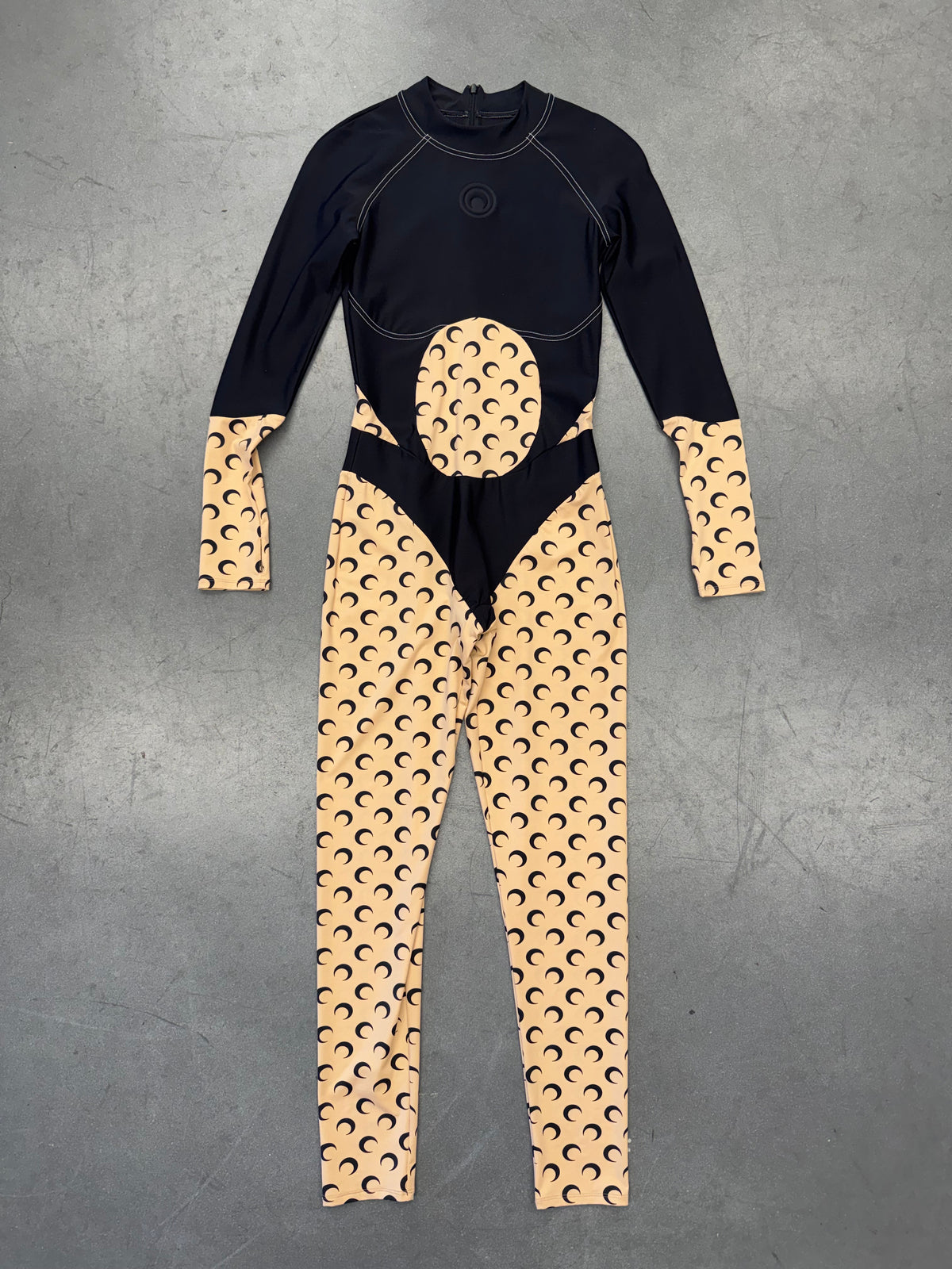 MARINE SERRE WHITE LINE MOON PRINT JUMPSUIT