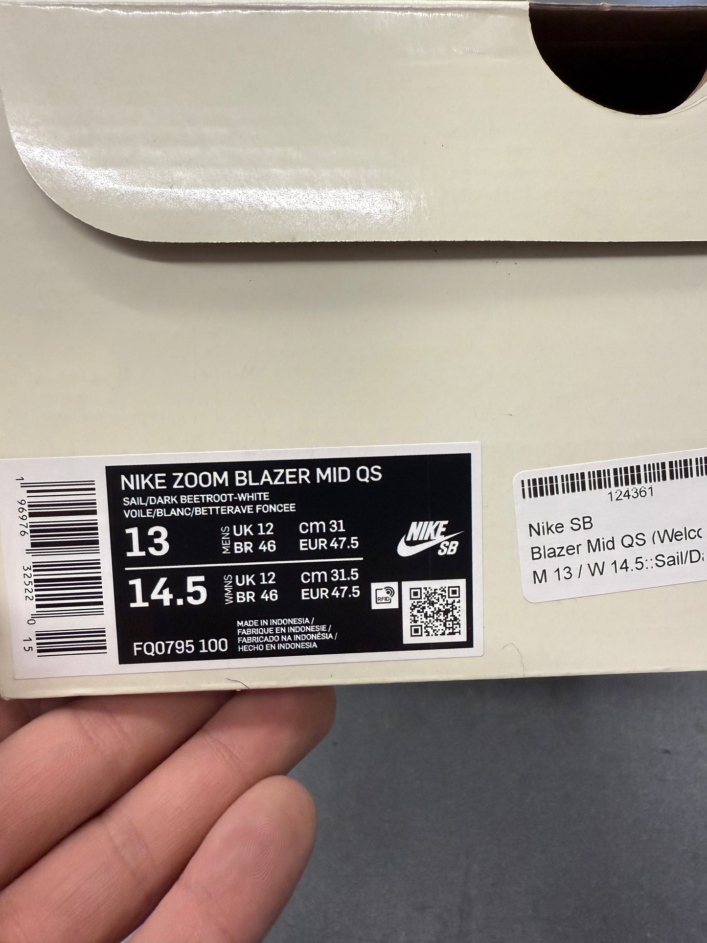 2024 SIZE 13 NIKE SB ZOOM BLAZER MID QS WELCOME SKATEBOARDING