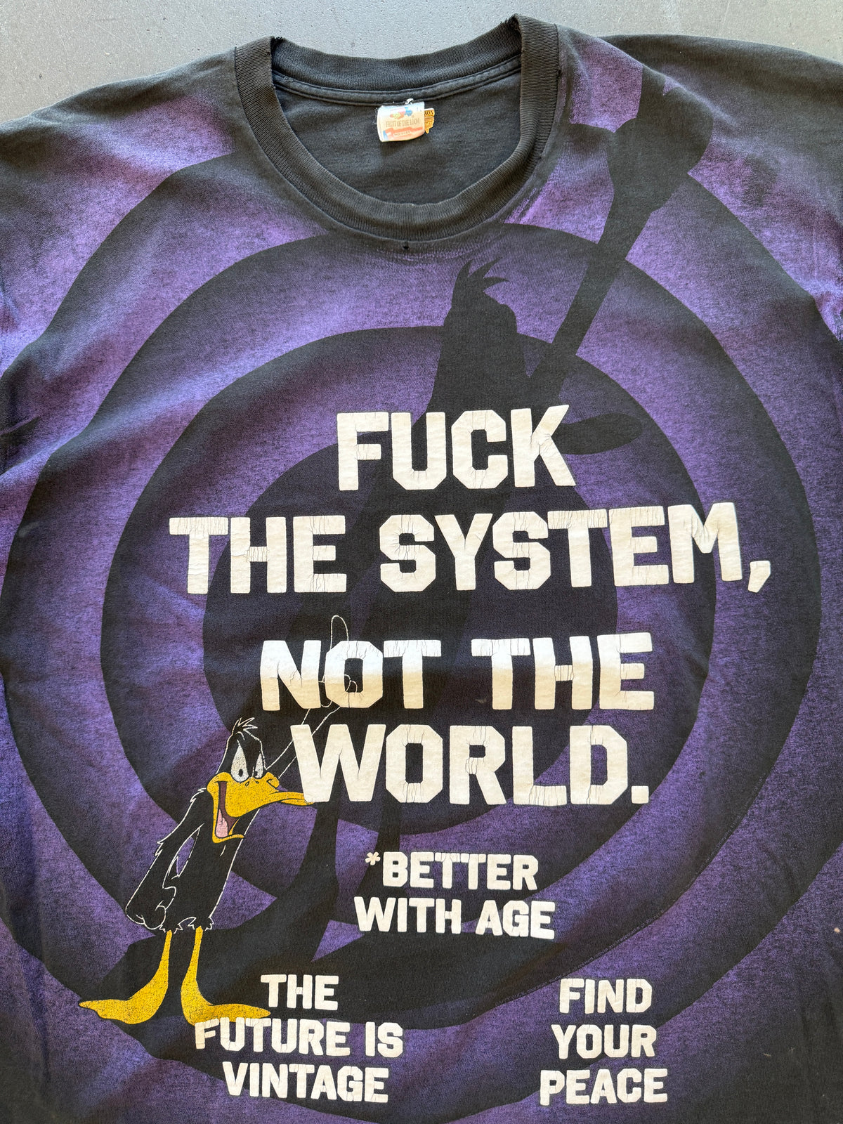 FUCK THE SYSTEM BETTER WITH AGE TEE - BLACK