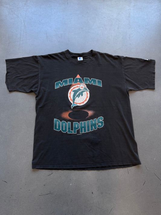 1993 MIAMI DOLPHINS SPOTLIGHT SHADOW LOGO TEE (STARTER TAG)