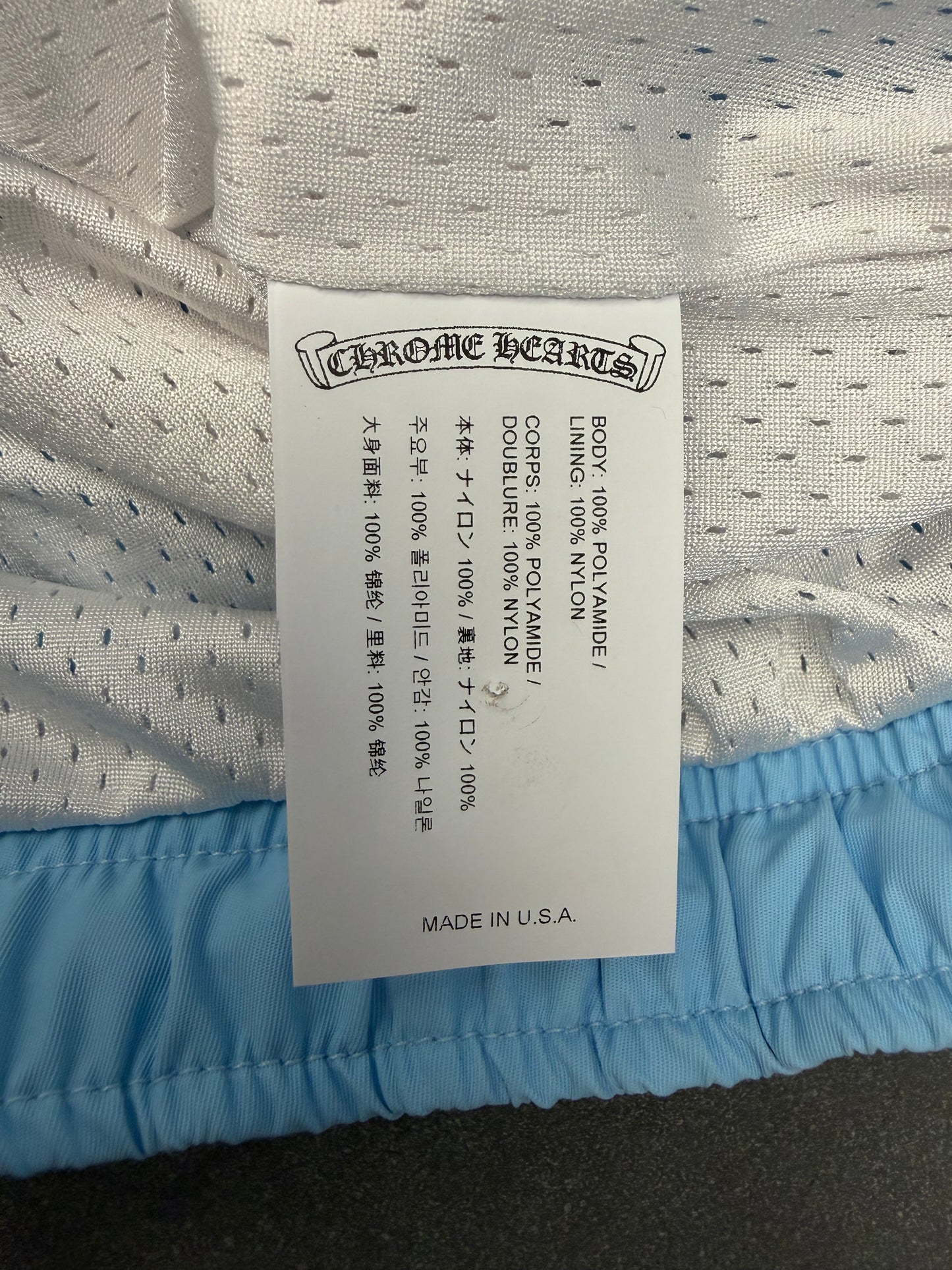 CHROME HEARTS TRASH PICKUP BIO NYLON PANTS - BLUE
