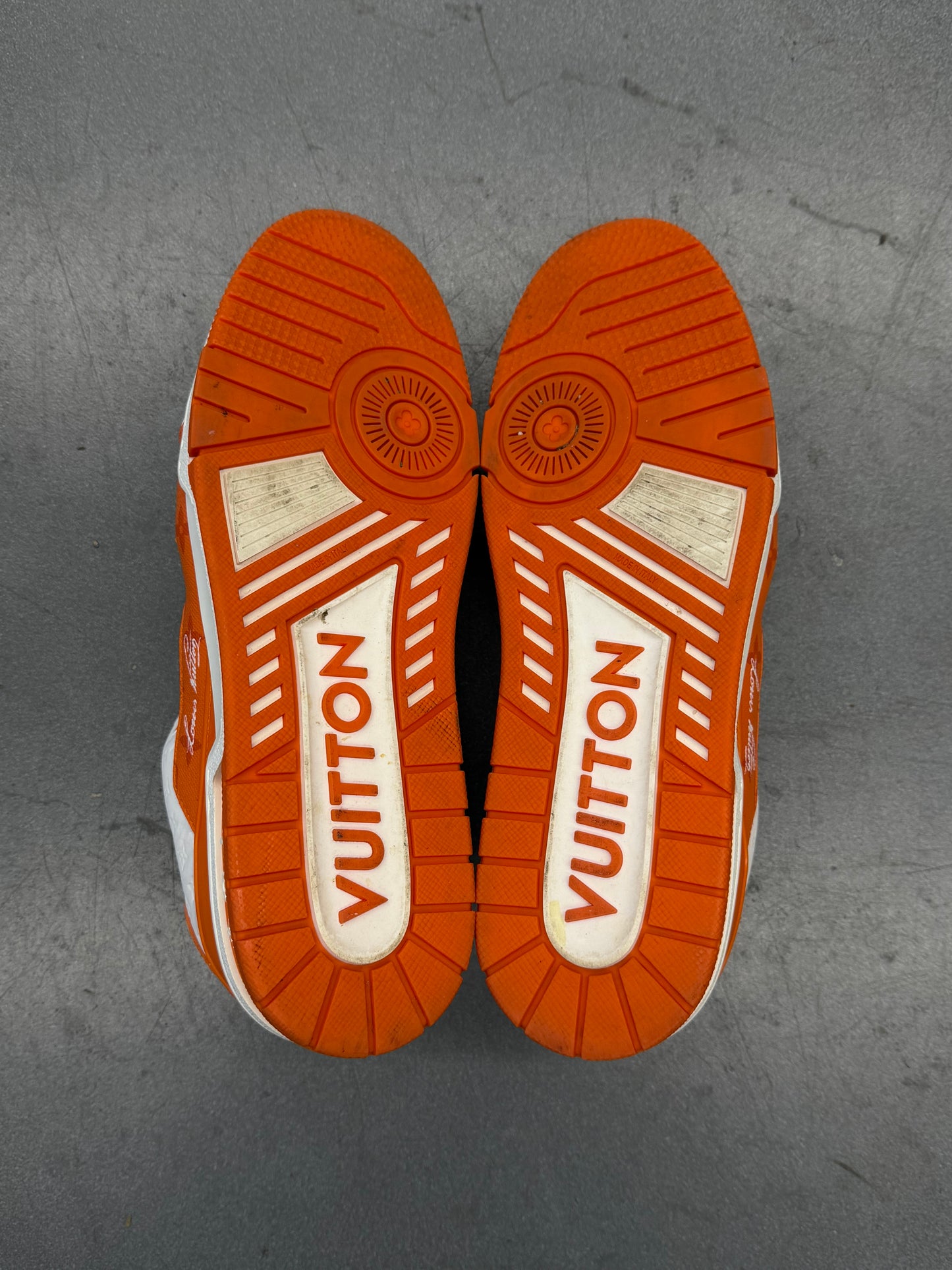 LOUIS VUITTON LV TRAINER SNEAKER - ORANGE/WHITE