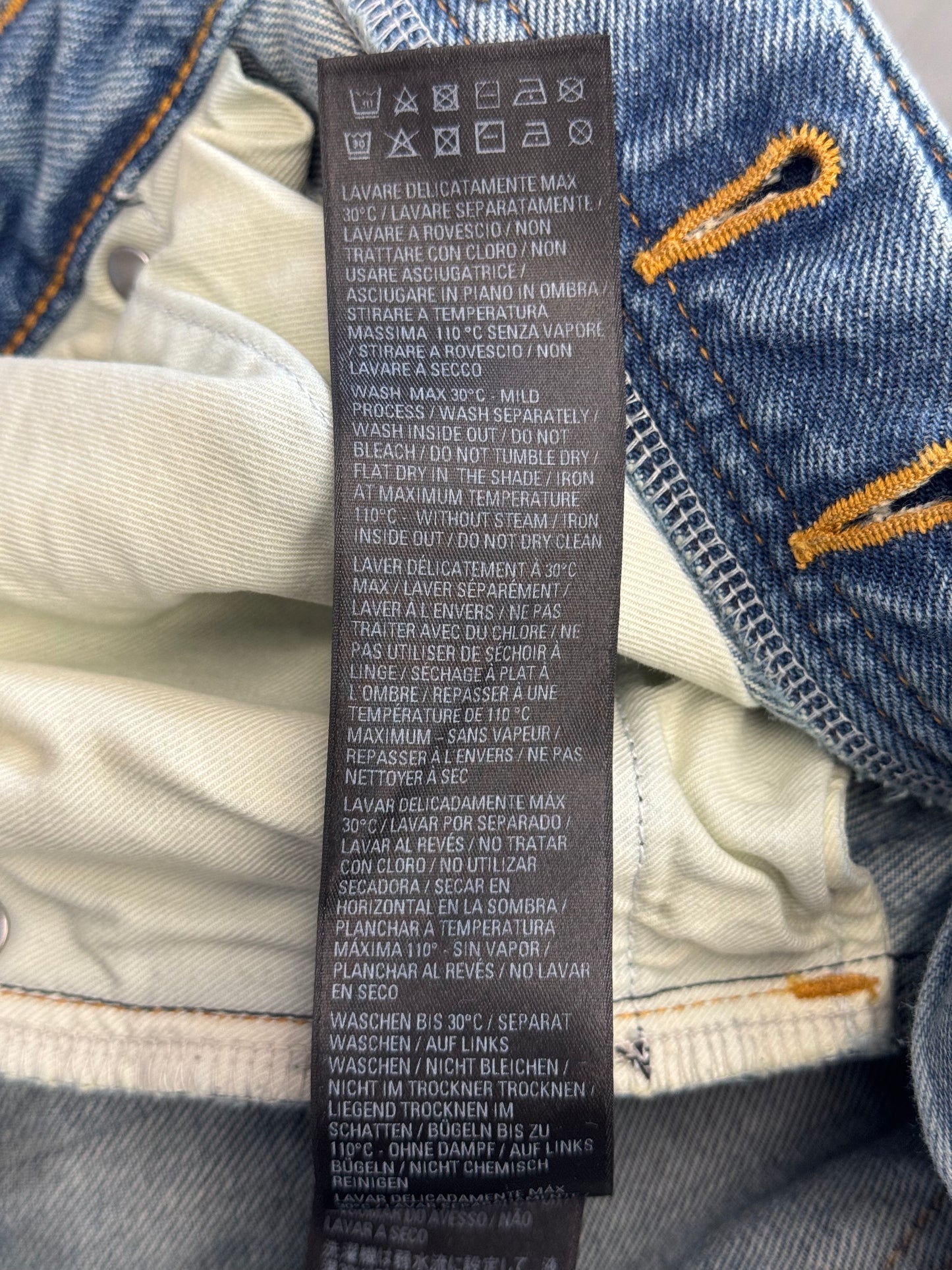 BALENCIAGA BIKER DARTS JAPANESE DENIM JEANS - 26