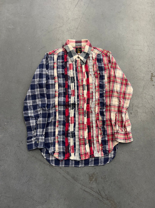 KITH X NEEDLES RIBBON CUTS LS FLANNEL SHIRT