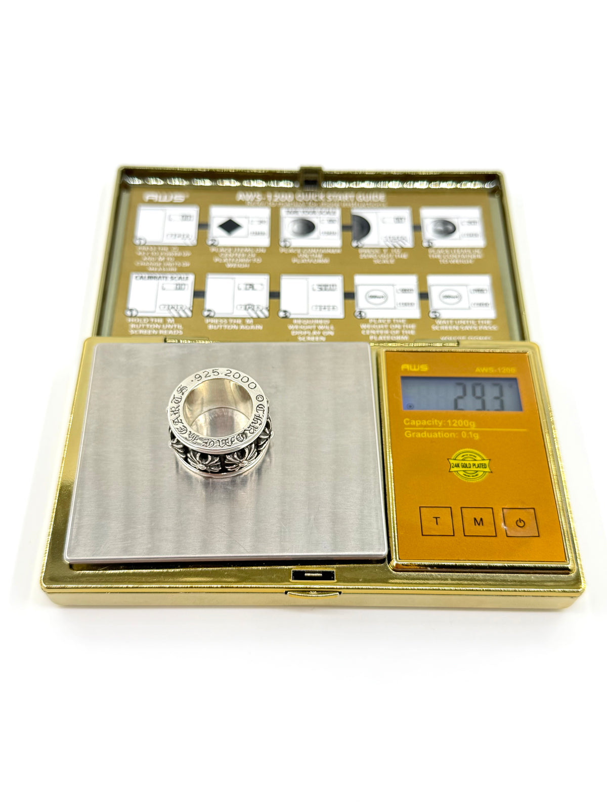 CHROME HEARTS PLUS SPINNER SILVER RING