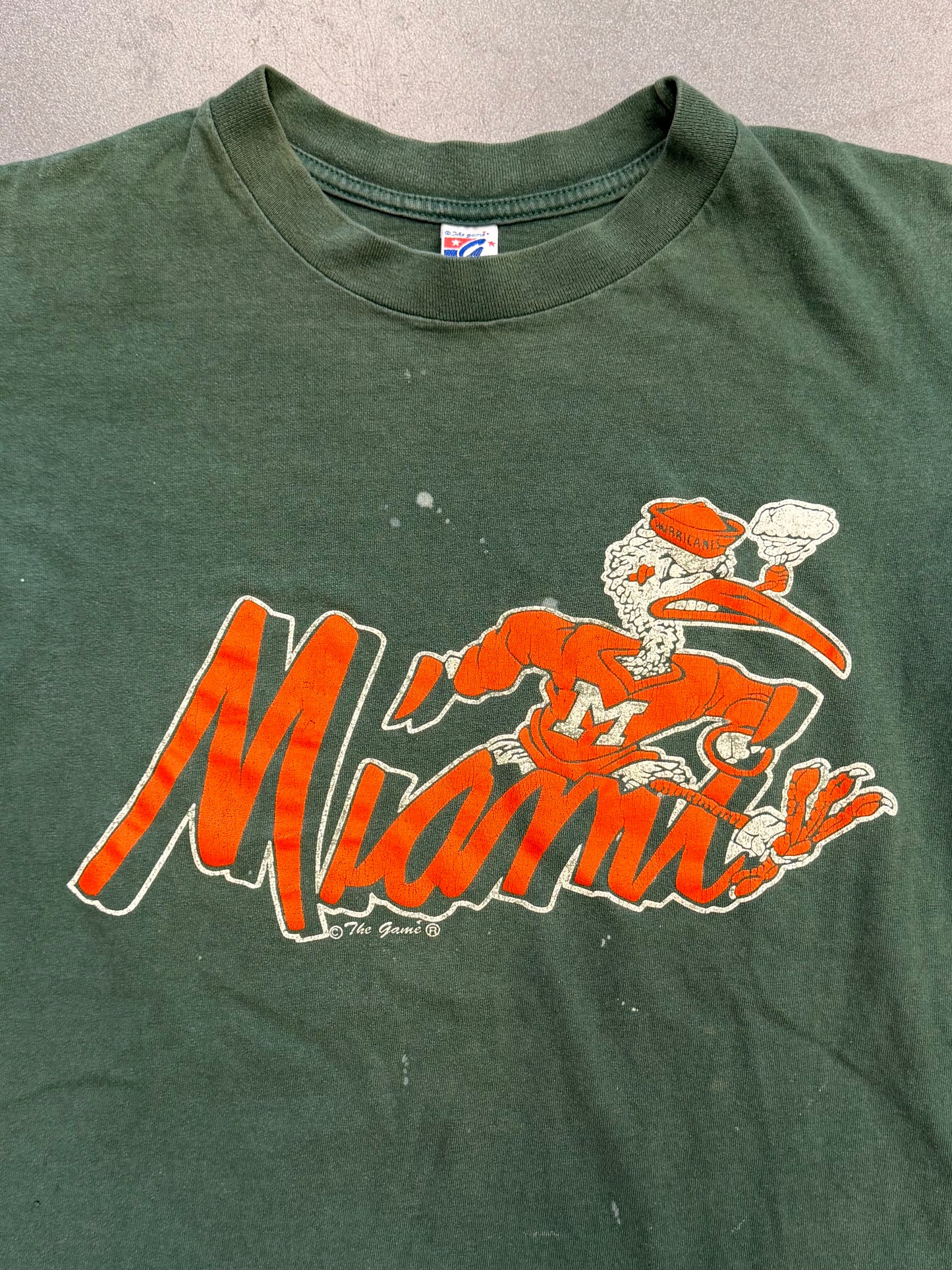90S THE GAME SEBASTIAN "MIAMI" UNIVERSITY OF MIAMI TEE (THE GAME TAG)