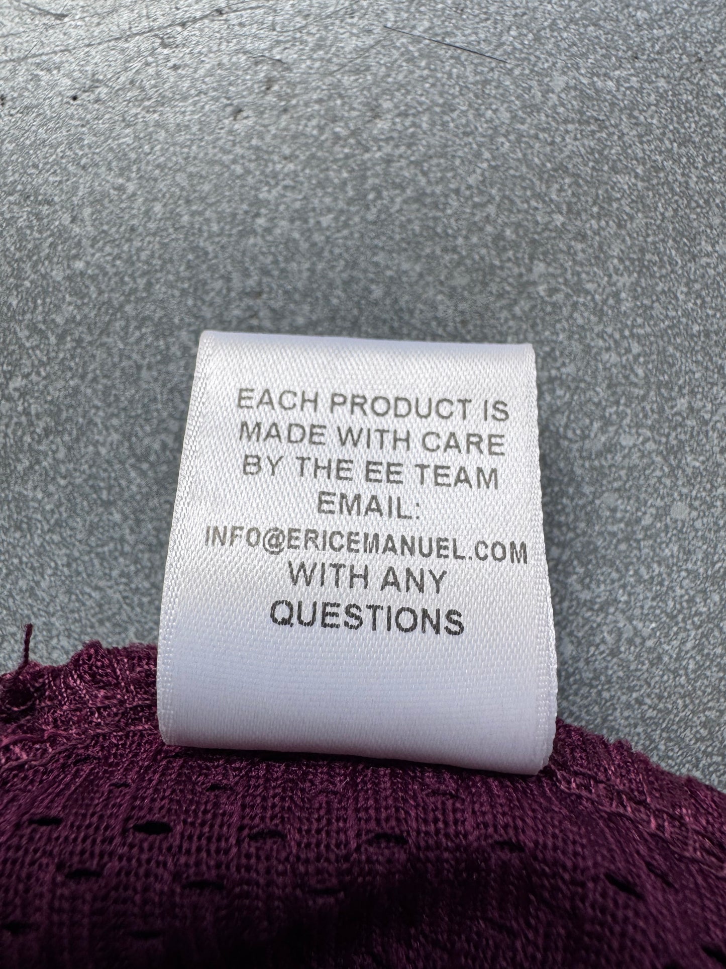 ERIC EMANUEL EE BASIC SHORT BURGUNDY BLUE LOGO (S)