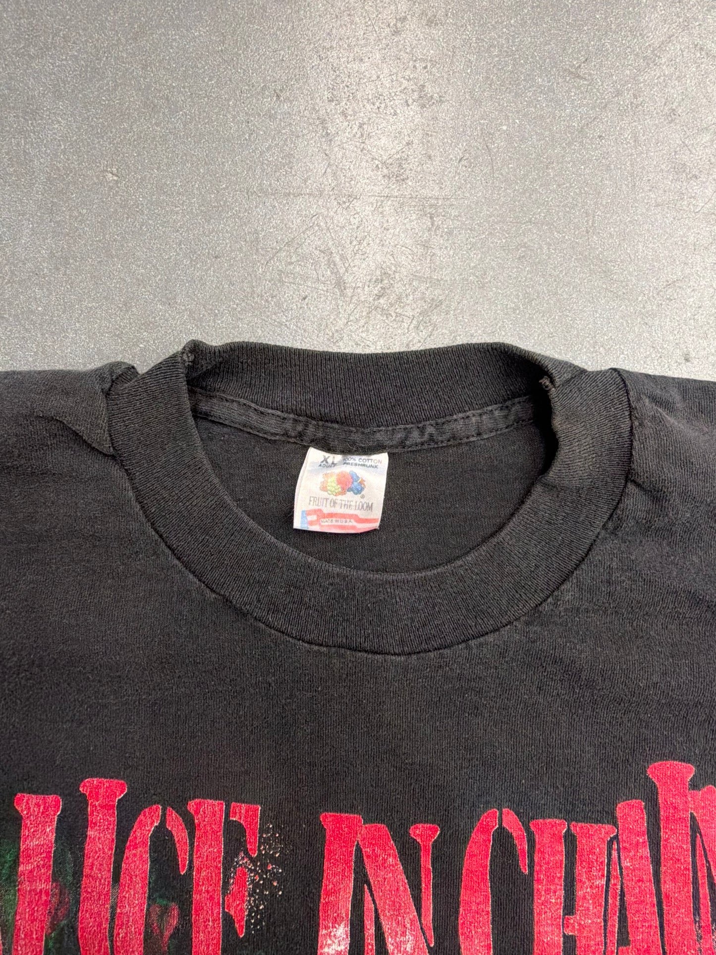 1993 ALICE IN CHAINS ROOSTER DOG TAGS CROPPED TEE (FOTL TAG)