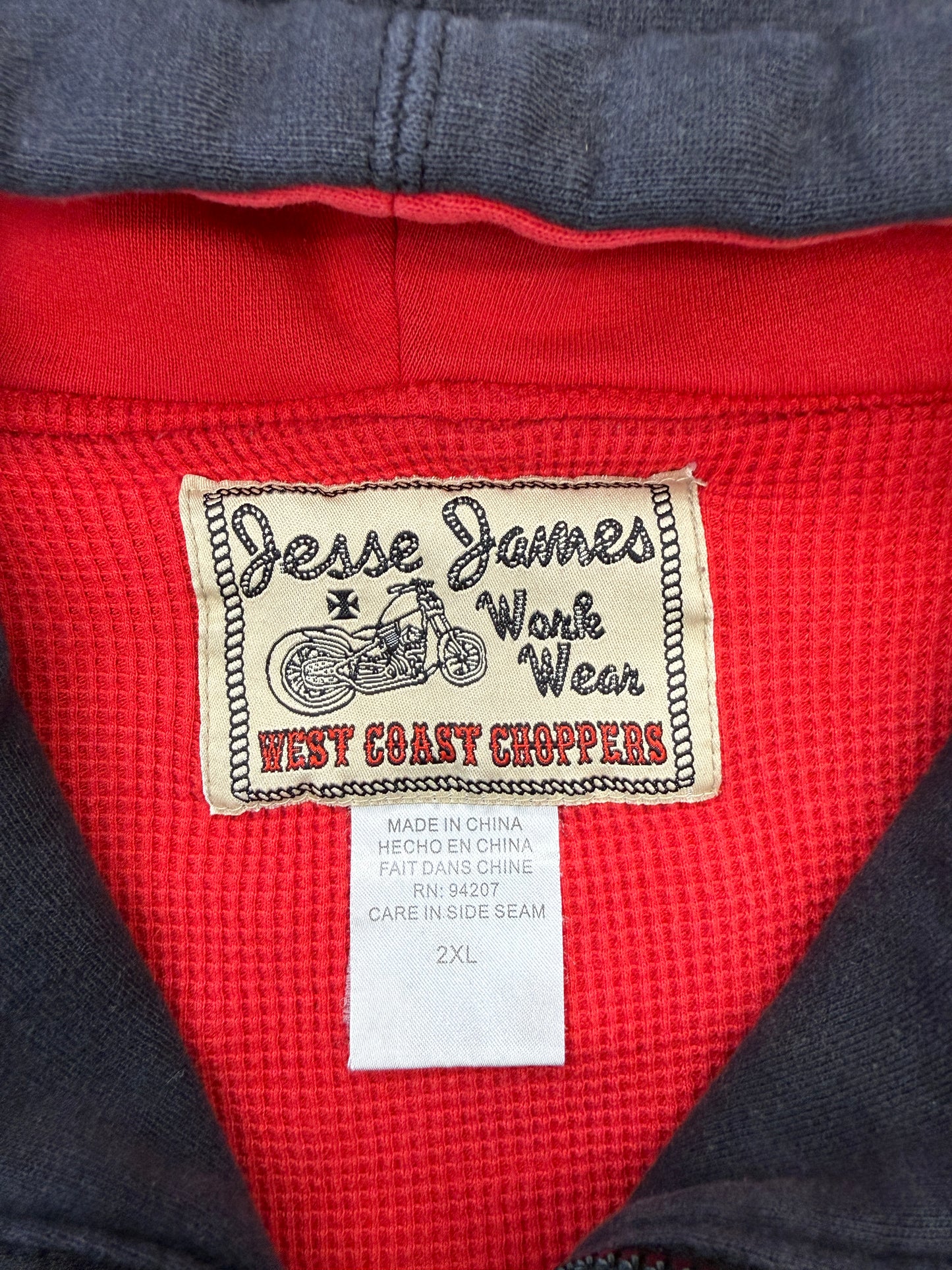Y2K WEST COAST CHOPPERS THERMAL LINED HOODIE