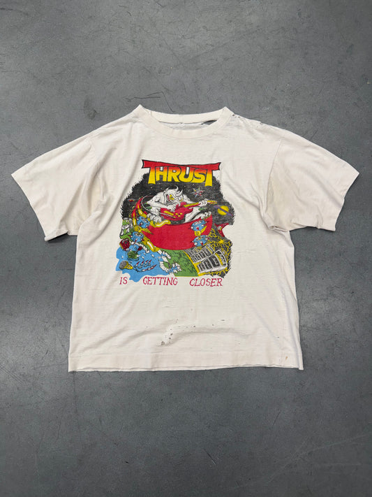 80S THRUST IS GETTING CLOSER DISTRESSED TEE (PULLED TAG)