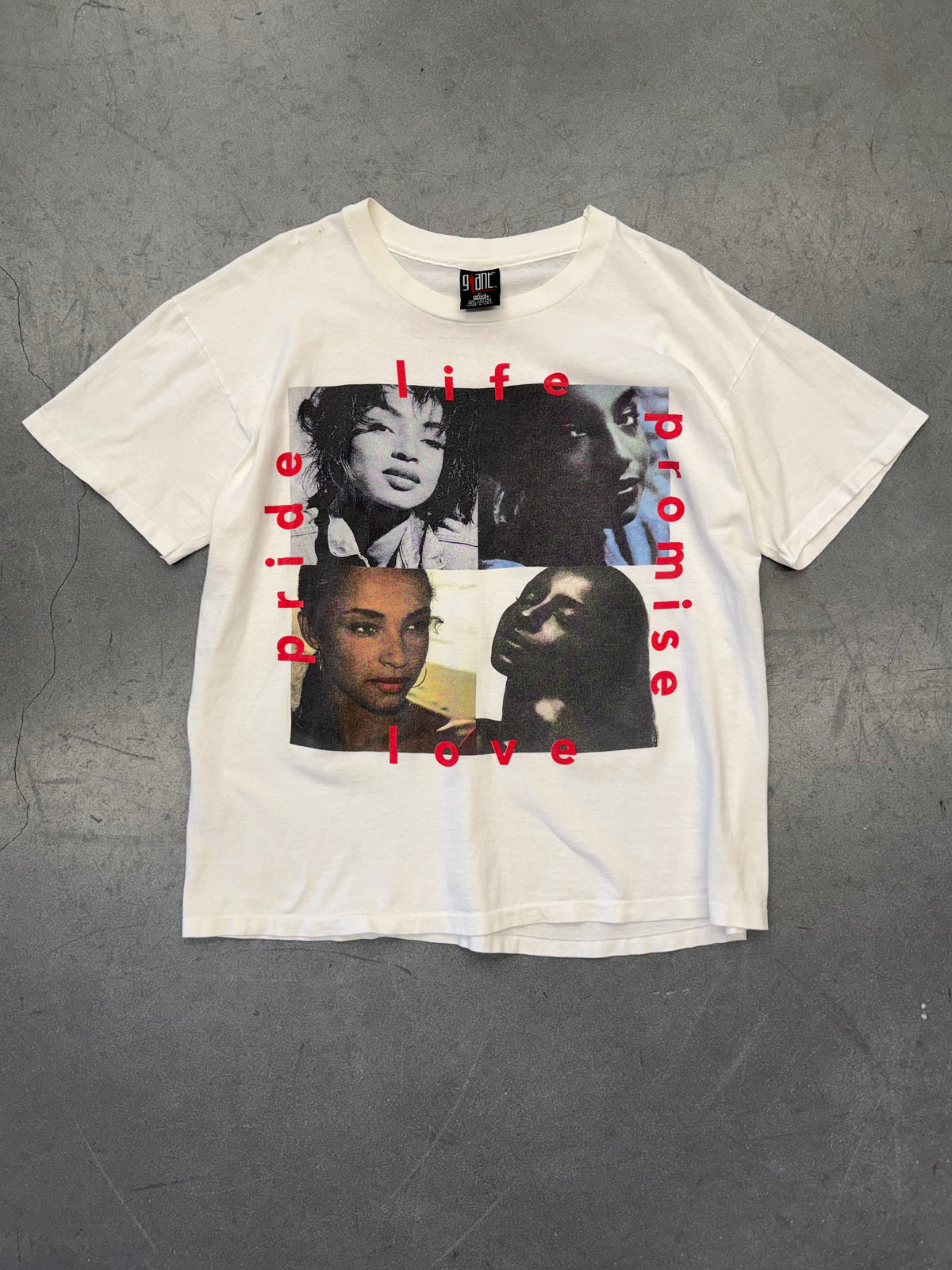 1993 SADE SUMMER DELUXE TOUR LIFE PROMISE LOVE PRIDE TEE (GIANT TAG)