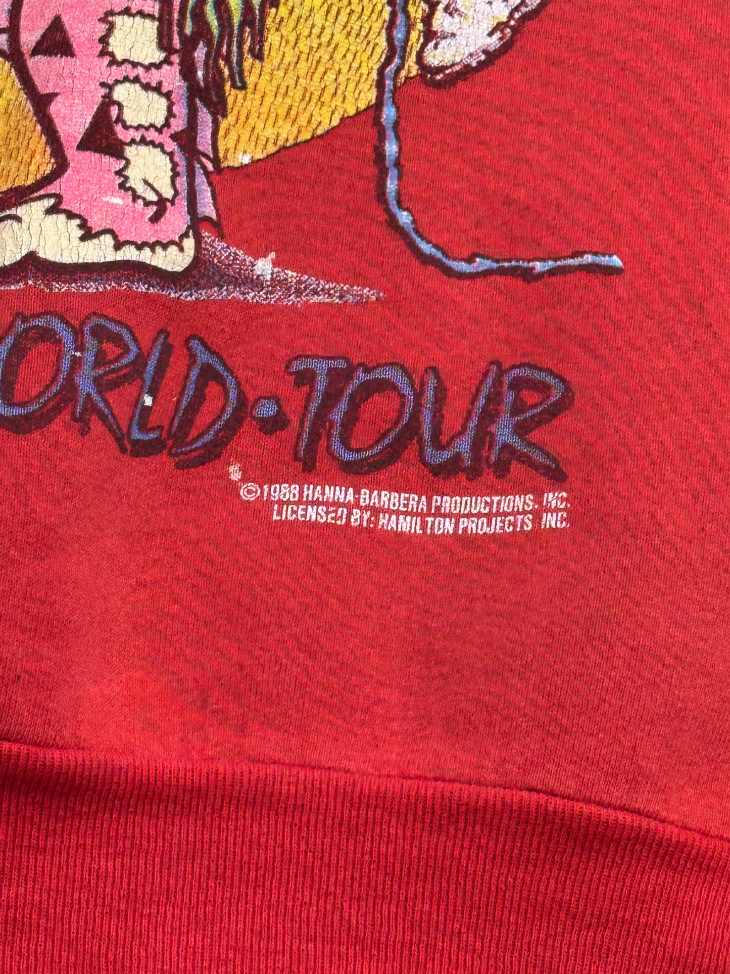 1988 THE ROLLING FLINSTONES CREWNECK (PULLED TAG)