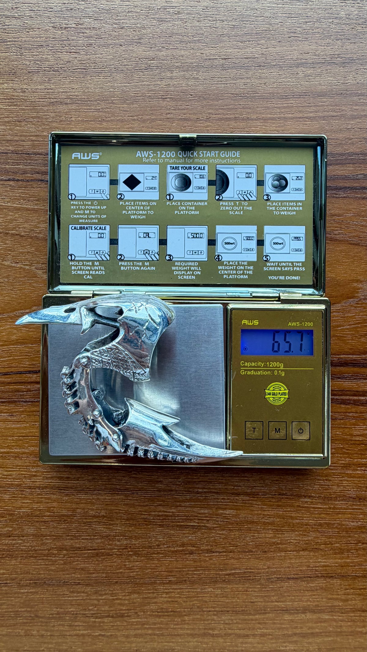 RAVEN CROW SKELETON FULL FINGER SILVER RING