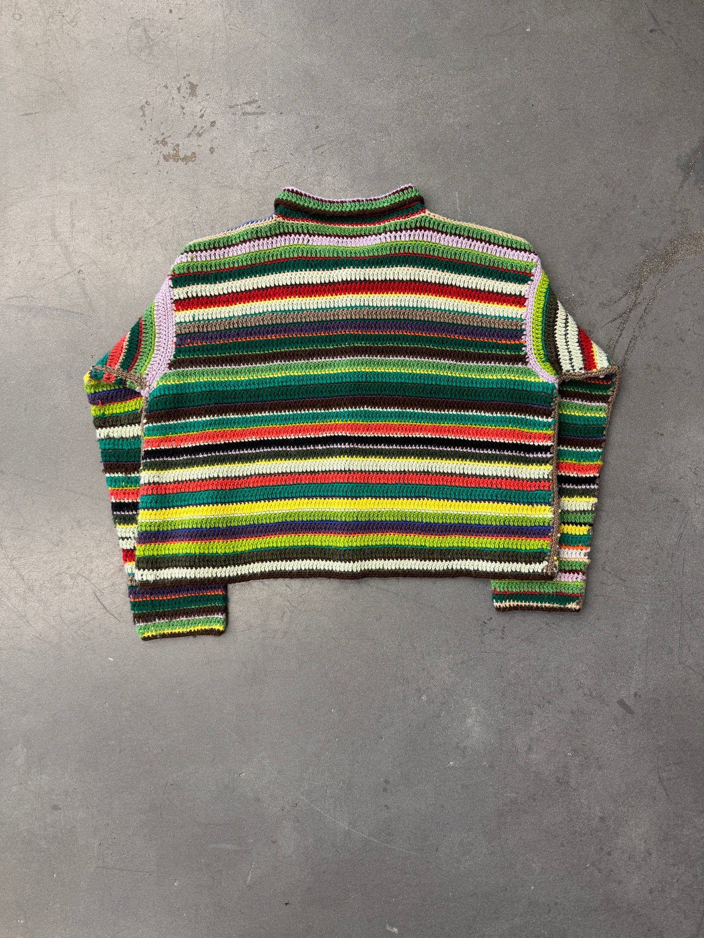 CACTUS PLANT FLEA MARKET CROCHET KNIT CARDIGAN