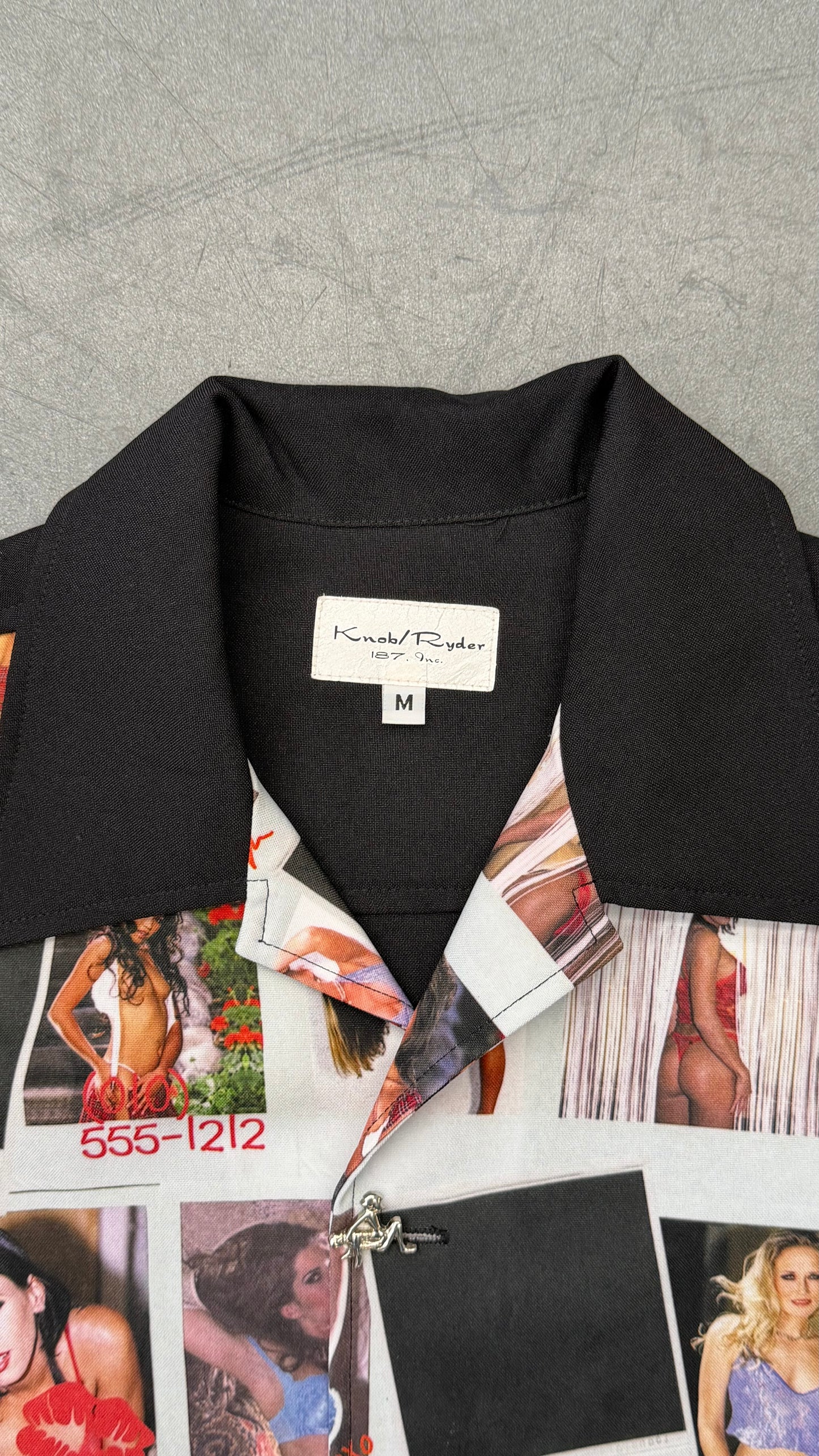 90S KNOB/RYDER 187. INC PORNSTAR BUTTON-UP SHIRT