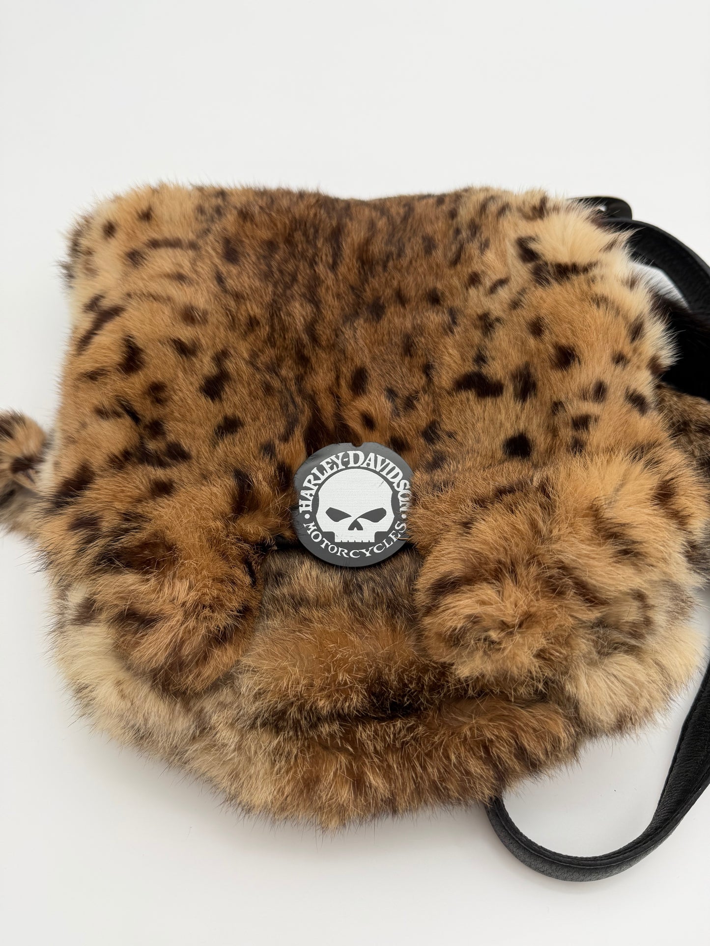 90S HARLEY-DAVIDSON BOBCAT FUR SHOULDER BAG