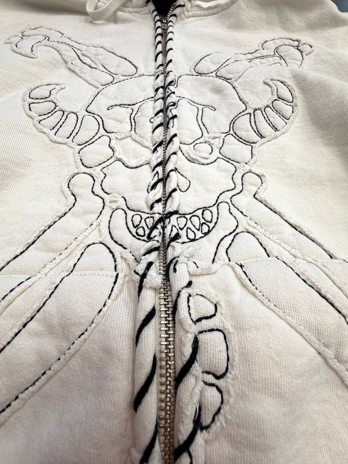 FW25 SUPREME X Y'S BY YOHJI YAMAMOTO ZIP UP HOODED SWEATSHIRT - WHITE (M)