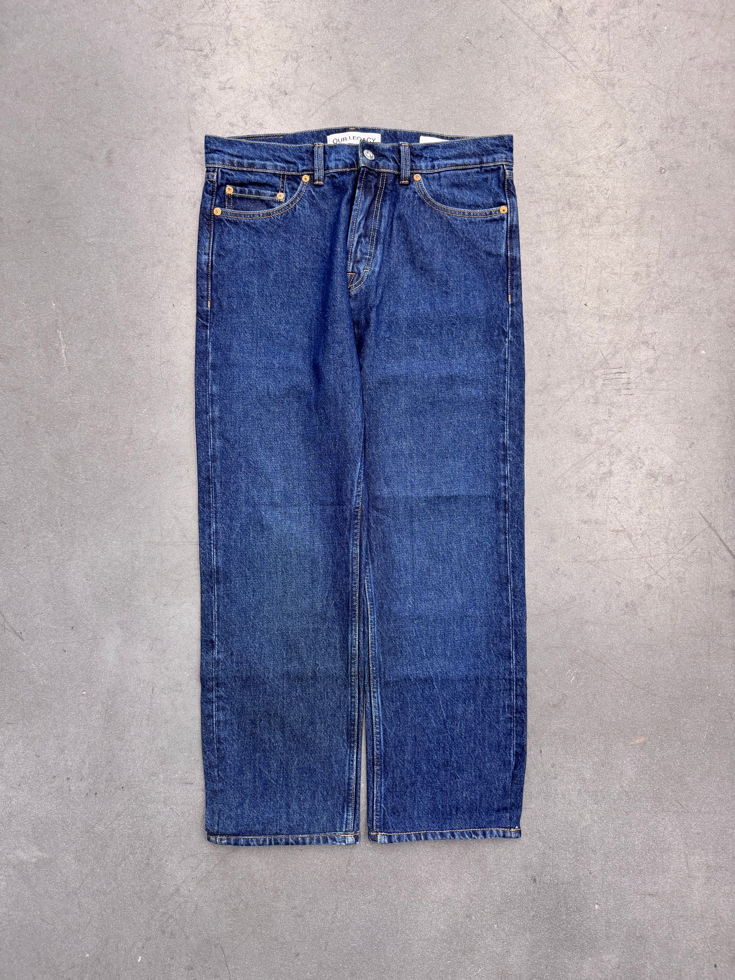AW22 OUR LEGACY STRAIGHT-LEG CUT DENIM JEANS - SIZE 30