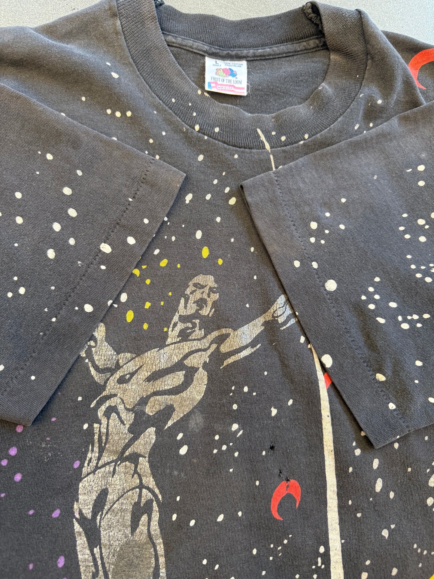MARVEL COMICS 1994 SILVER SURFER MEGA PRINT TEE (FOTL TAG)