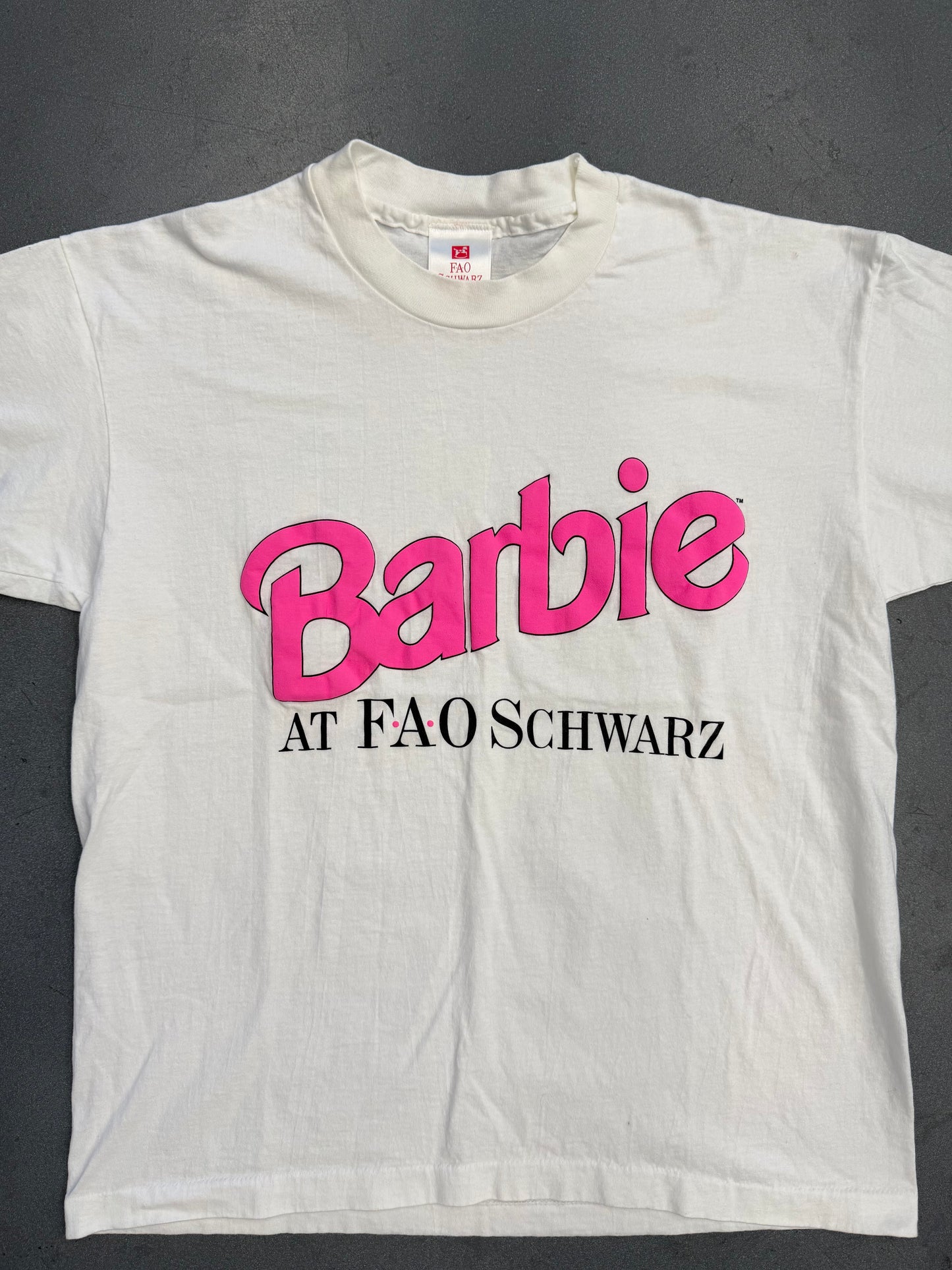 90S BARBIE AT FAO SCHWARTZ PUFF PRINT TEE
