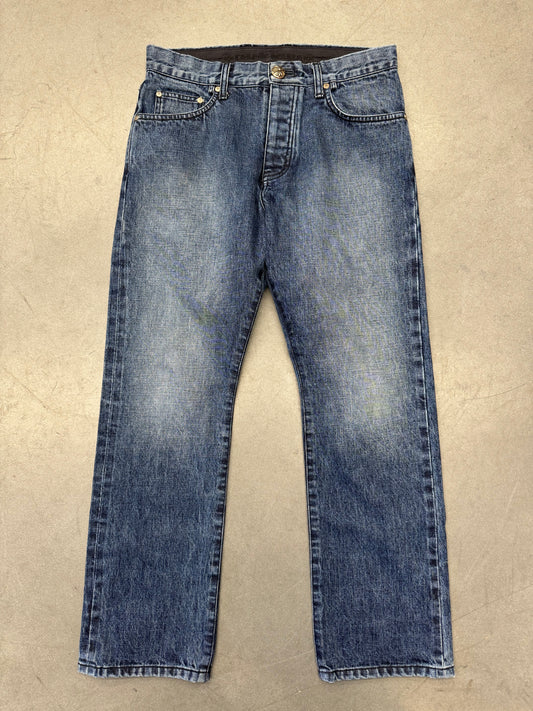 CHROME HEARTS TURBO DIESEL RICHARD CUT BLUE DENIM JEANS