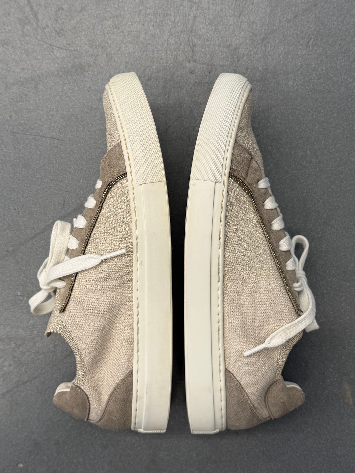 BRUNELLO CUCINELLI SIZE 40 COTTON KNIT SNEAKERS (W/O BOX)