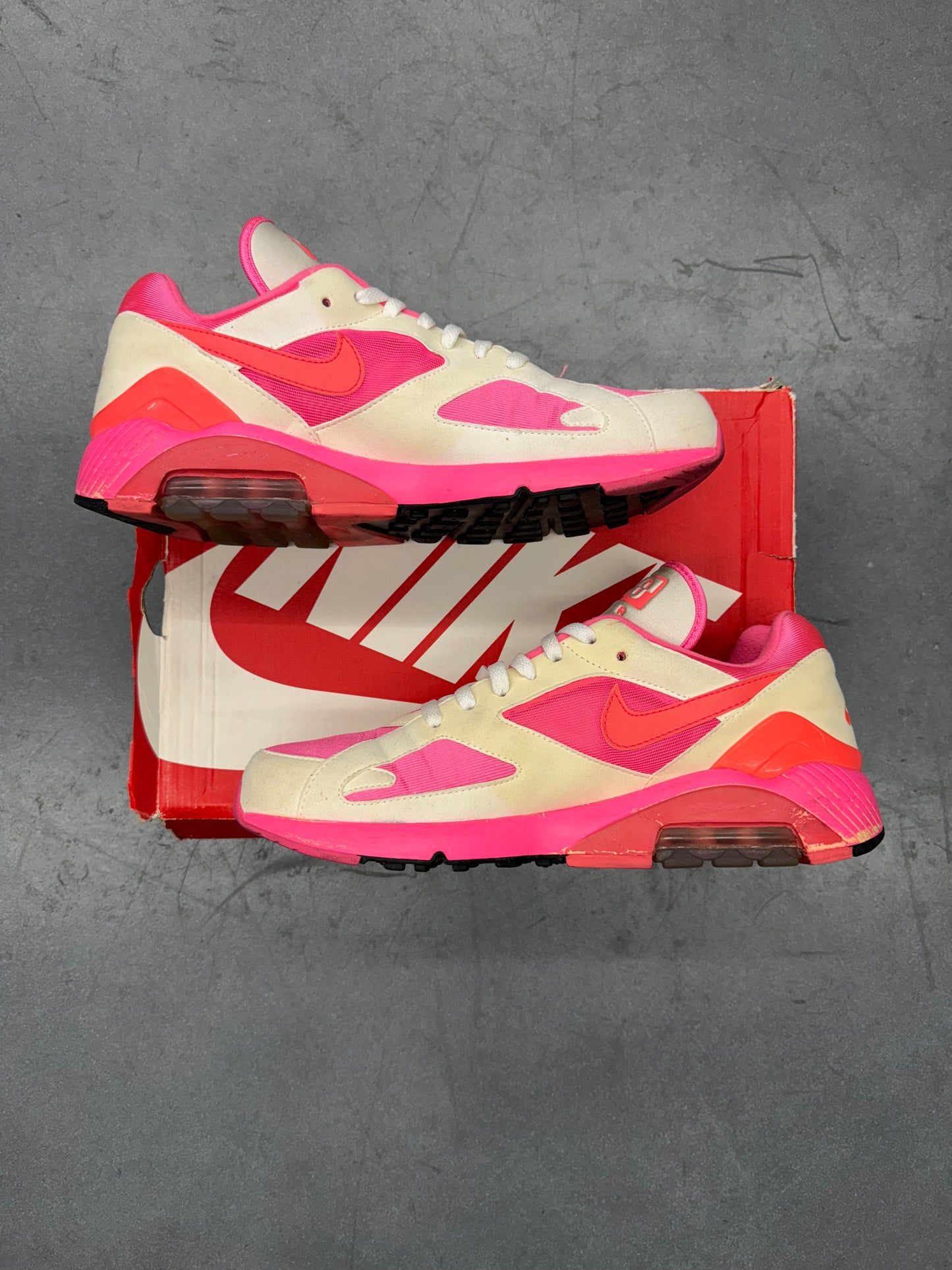 2018 SIZE 11 NIKE AIR MAX 180 CDG - WHITE/PINK