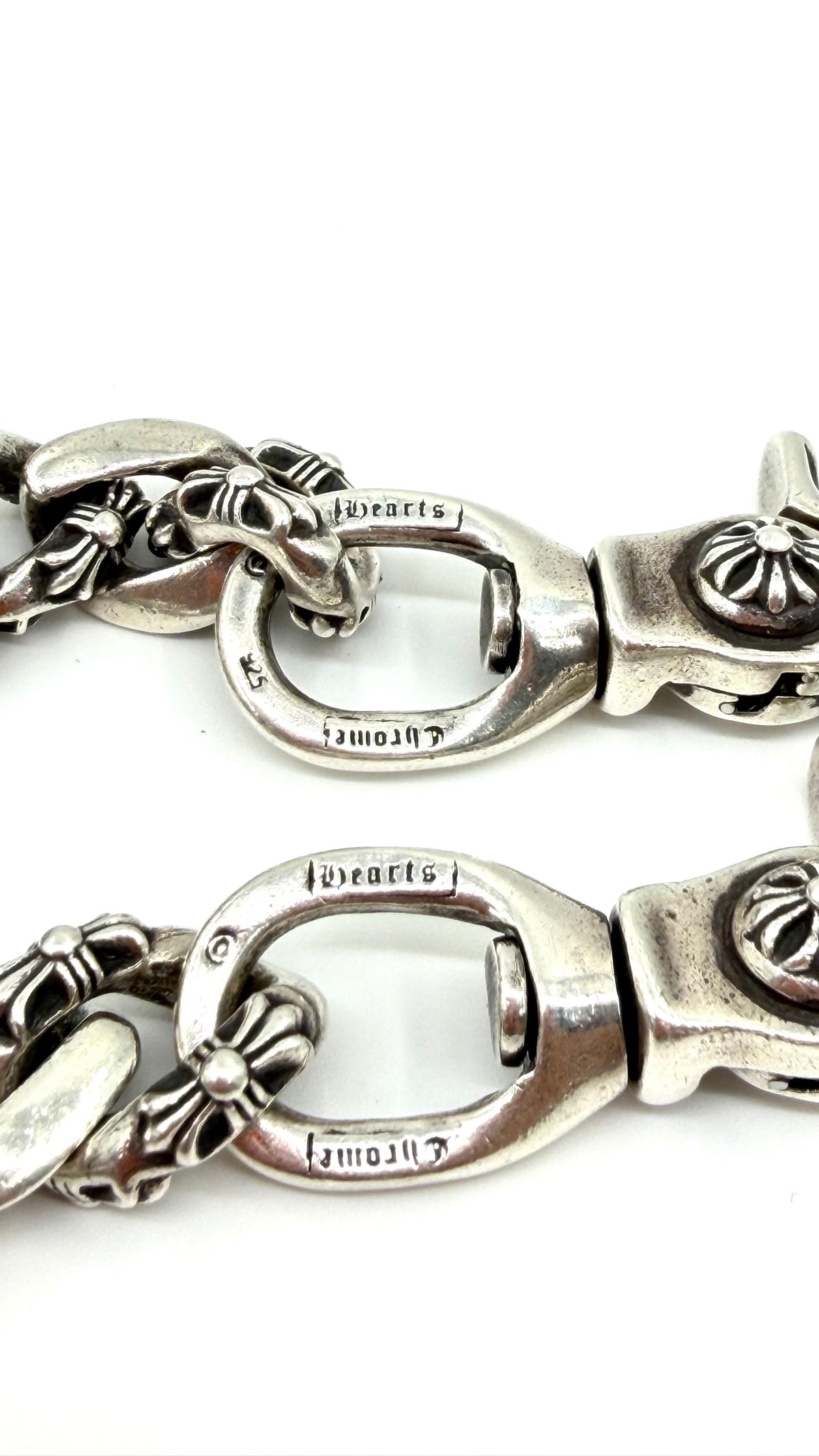 CHROME HEARTS EXTRA FANCY SILVER WALLET CHAIN (16 INCH)
