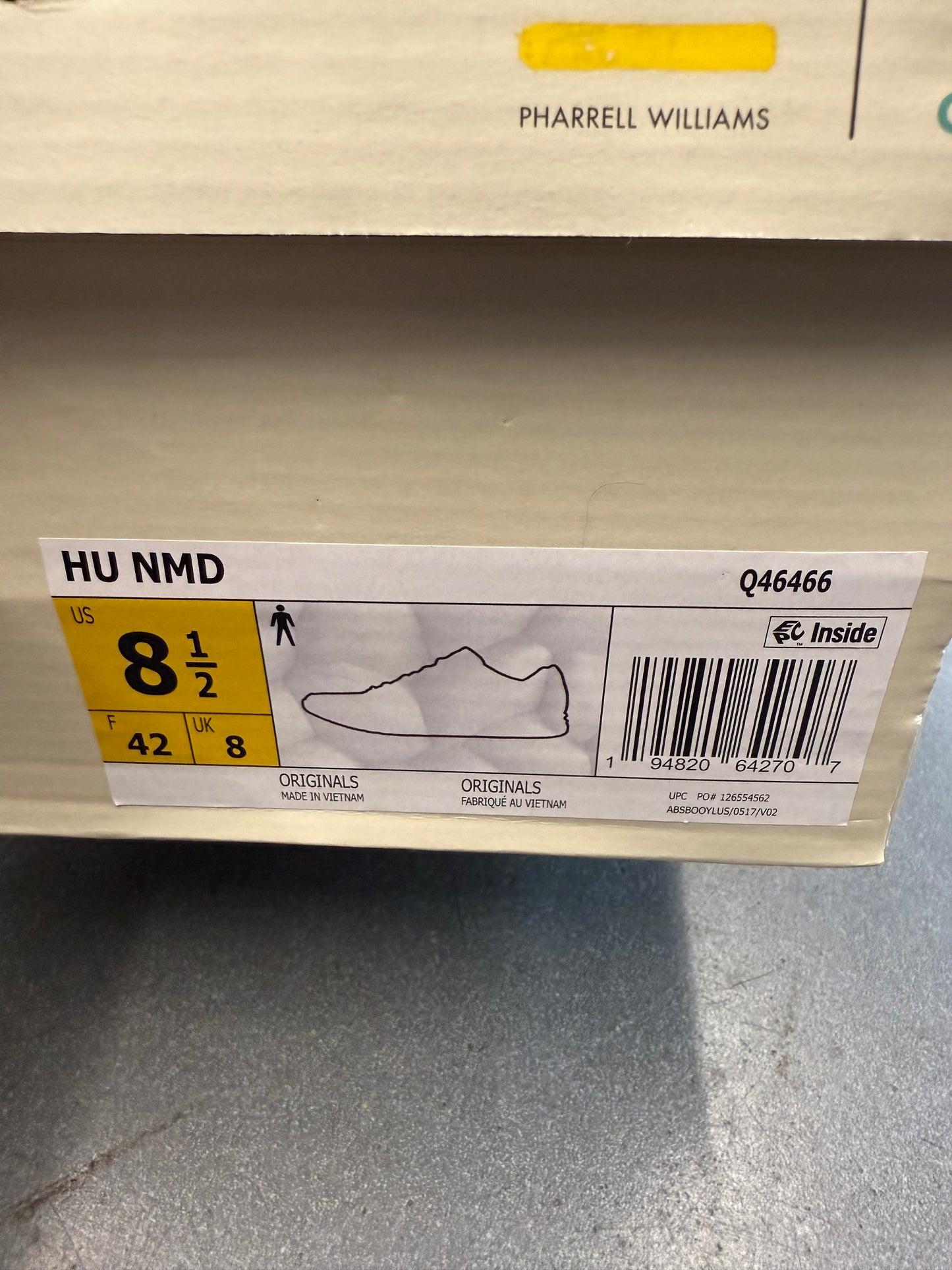 2020 SIZE 8.5 ADIDAS NMD HU PHARRELL DASH GREEN (WITH BOX)