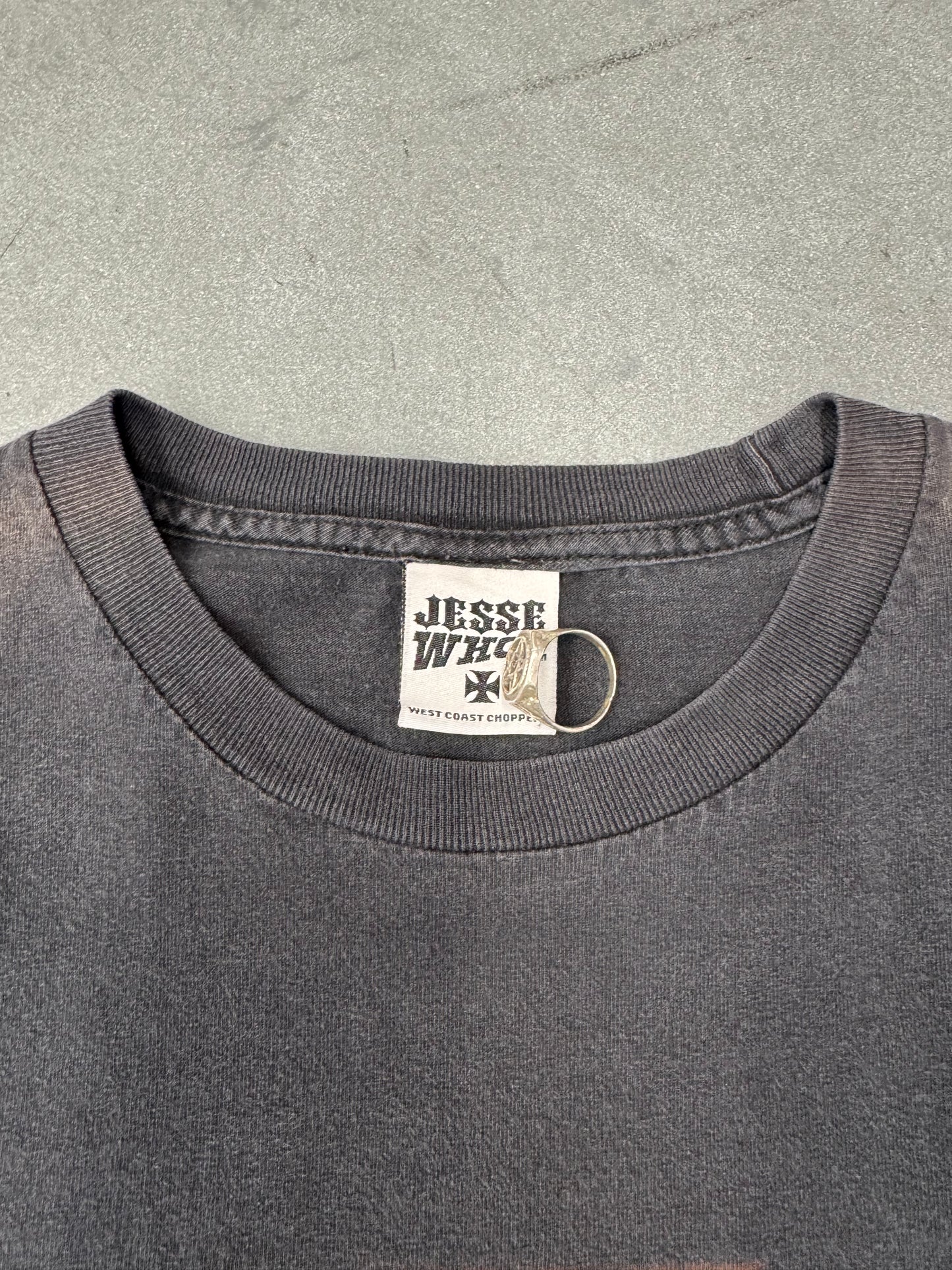 00S WEST COAST CHOPPERS REPEATED IRON CROSS LS TEE (JESSE WHO TAG) - L/XL