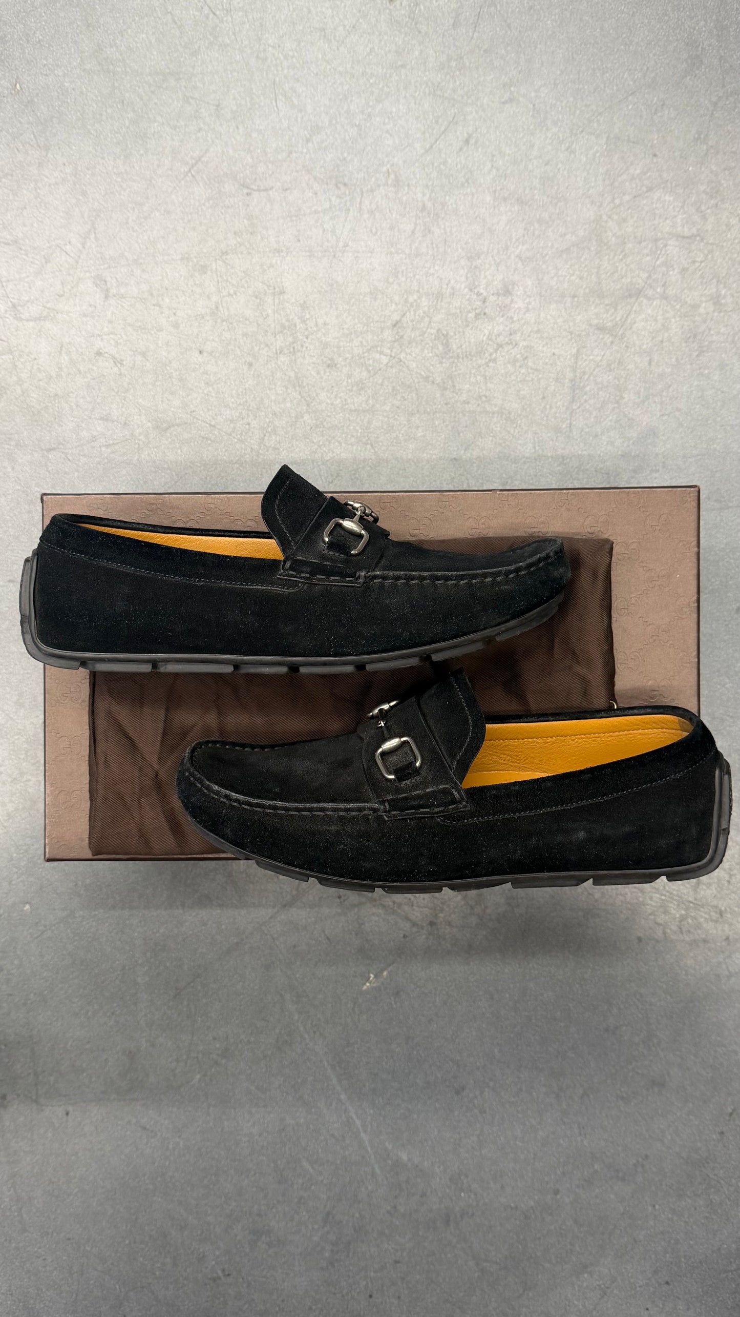 GUCCI SUEDE HORSEBIT LOAFERS