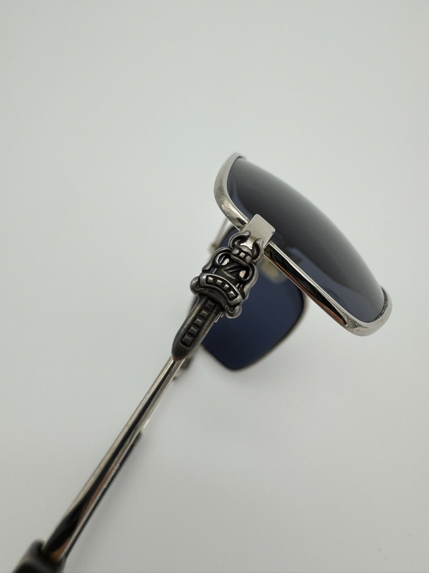 CHROME HEARTS 'BONED' SUNGLASSES - BLACK (PRE-OWNED WITH CASE)